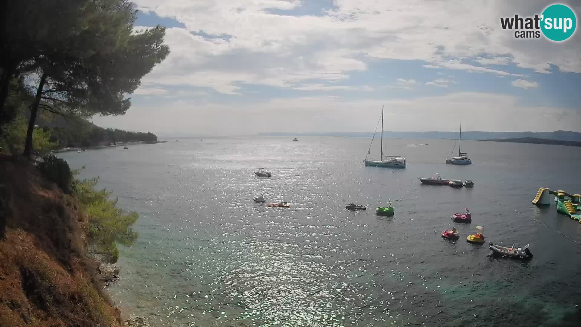 Web kamera Potočine Bol – Pogled uživo na plažu Borak, otok Brač