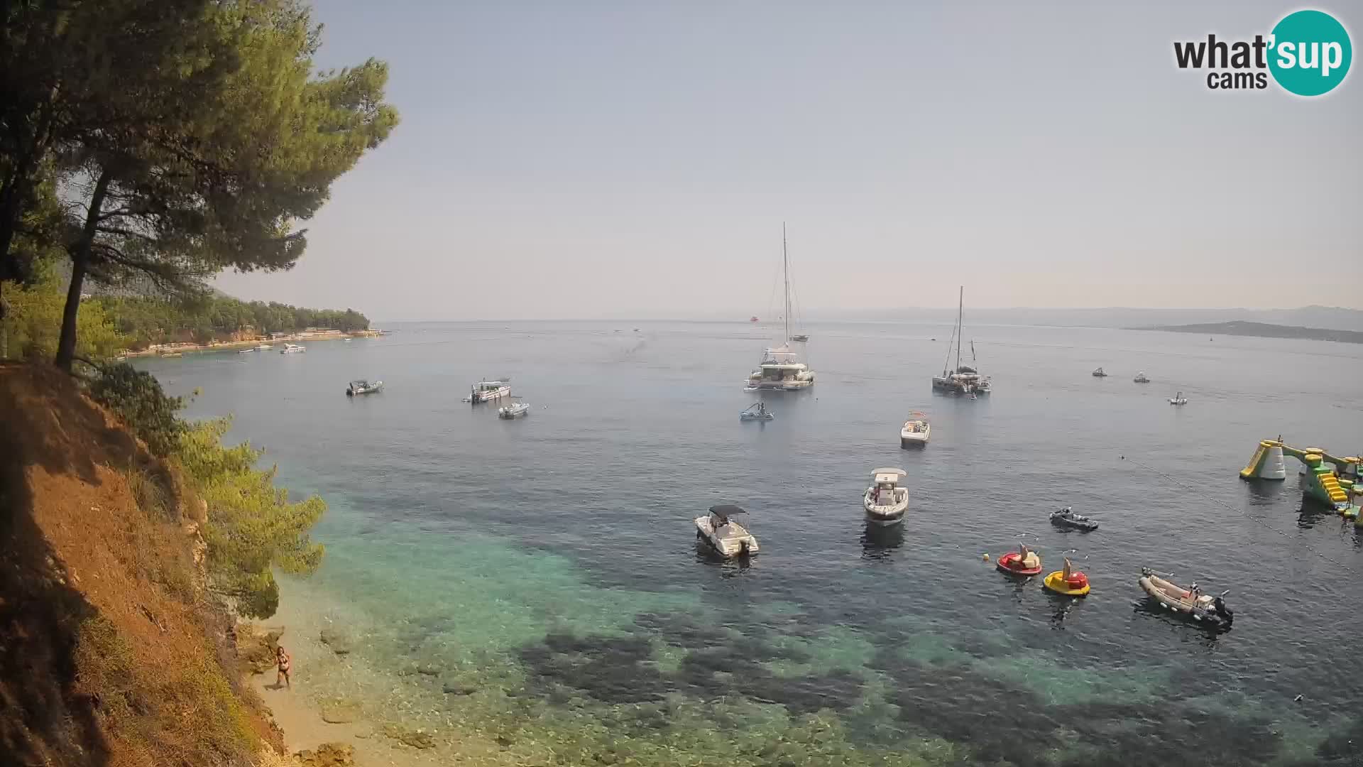 Webcam Spiaggia Potočine Bol – Vista live sulla spiaggia Borak, Isola di Brač