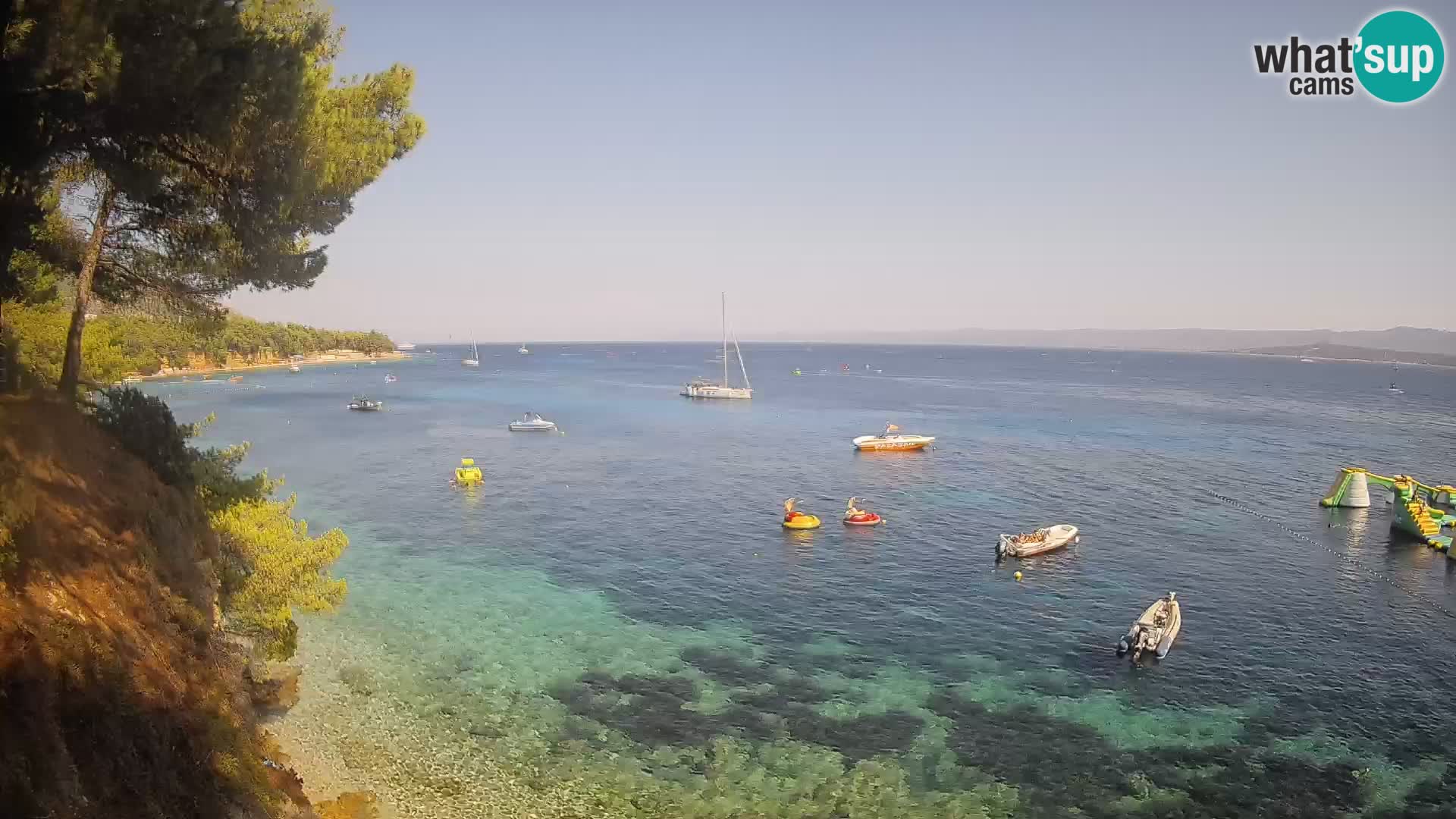 Web kamera Potočine Bol – Pogled uživo na plažu Borak, otok Brač