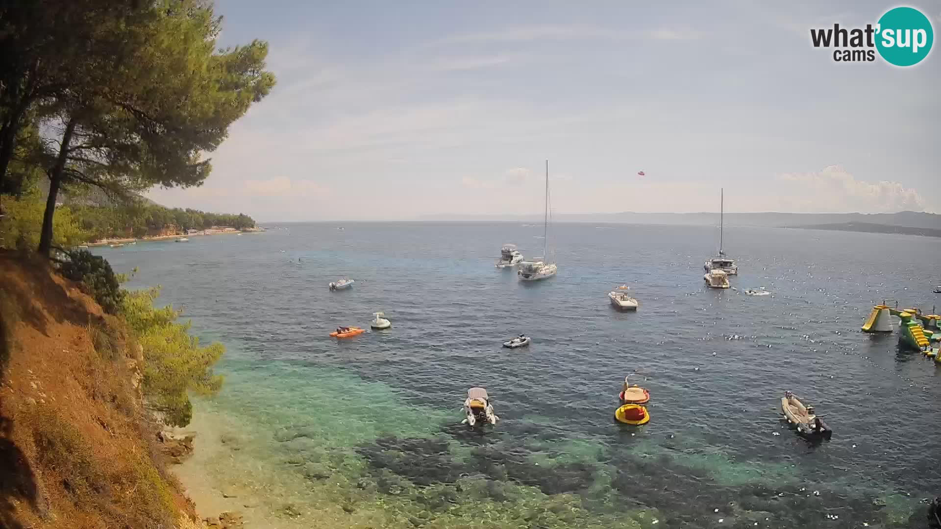 Webcam Spiaggia Potočine Bol – Vista live sulla spiaggia Borak, Isola di Brač