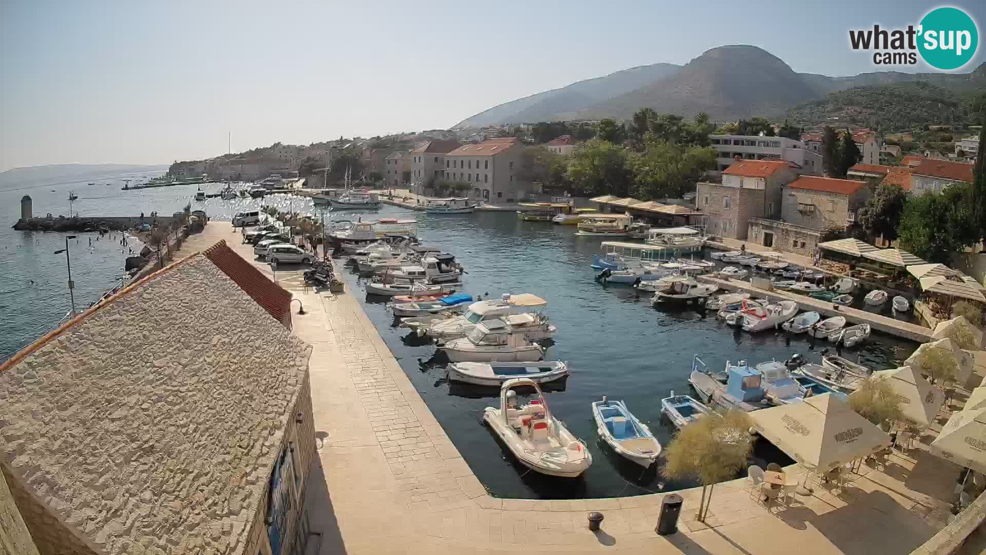 Spletna kamera Bol pristanišče – Pogled v živo na Rivo in marino