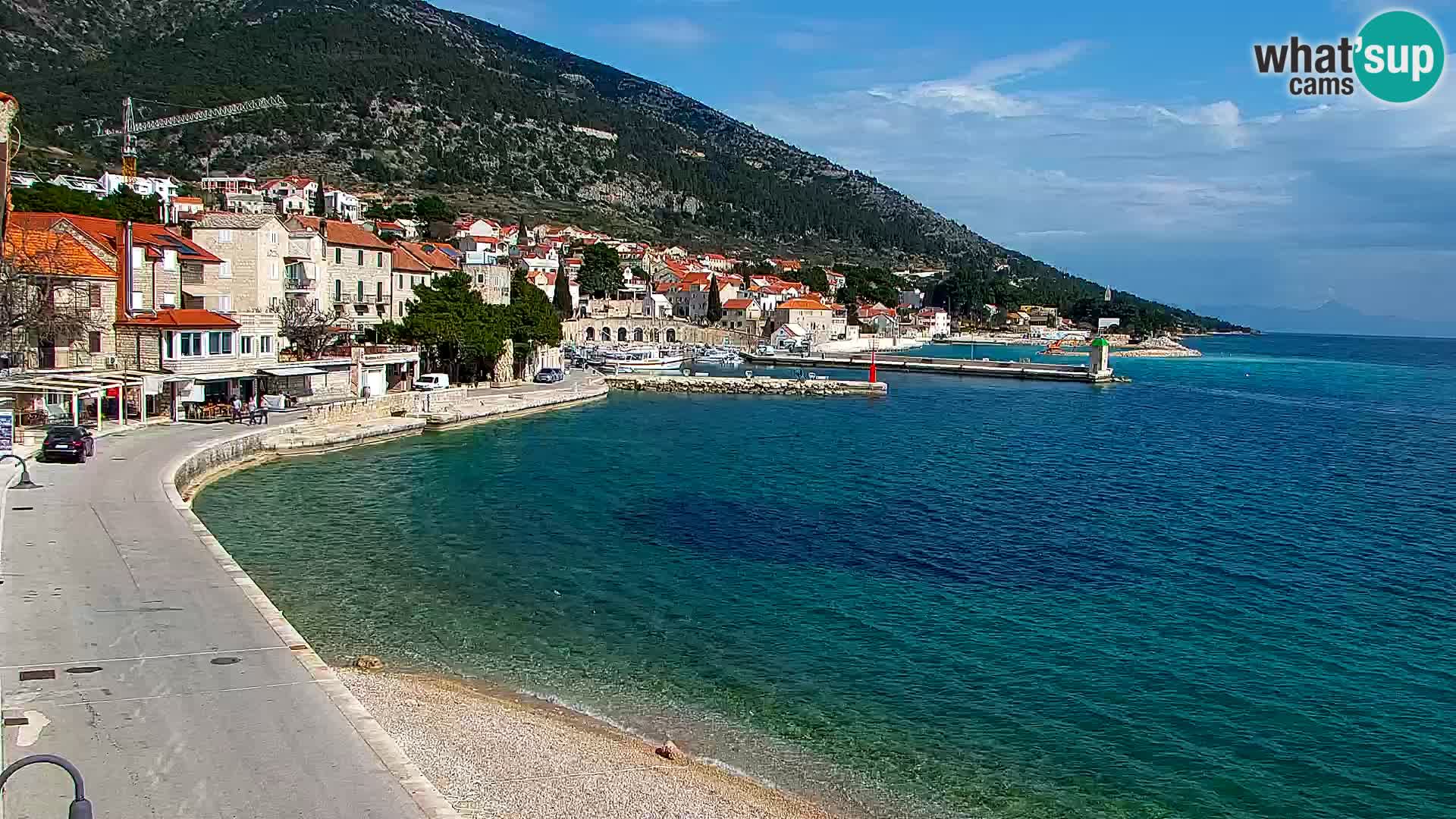 Webcam Bol Centro e Marina – Vista live dal porto di Bol