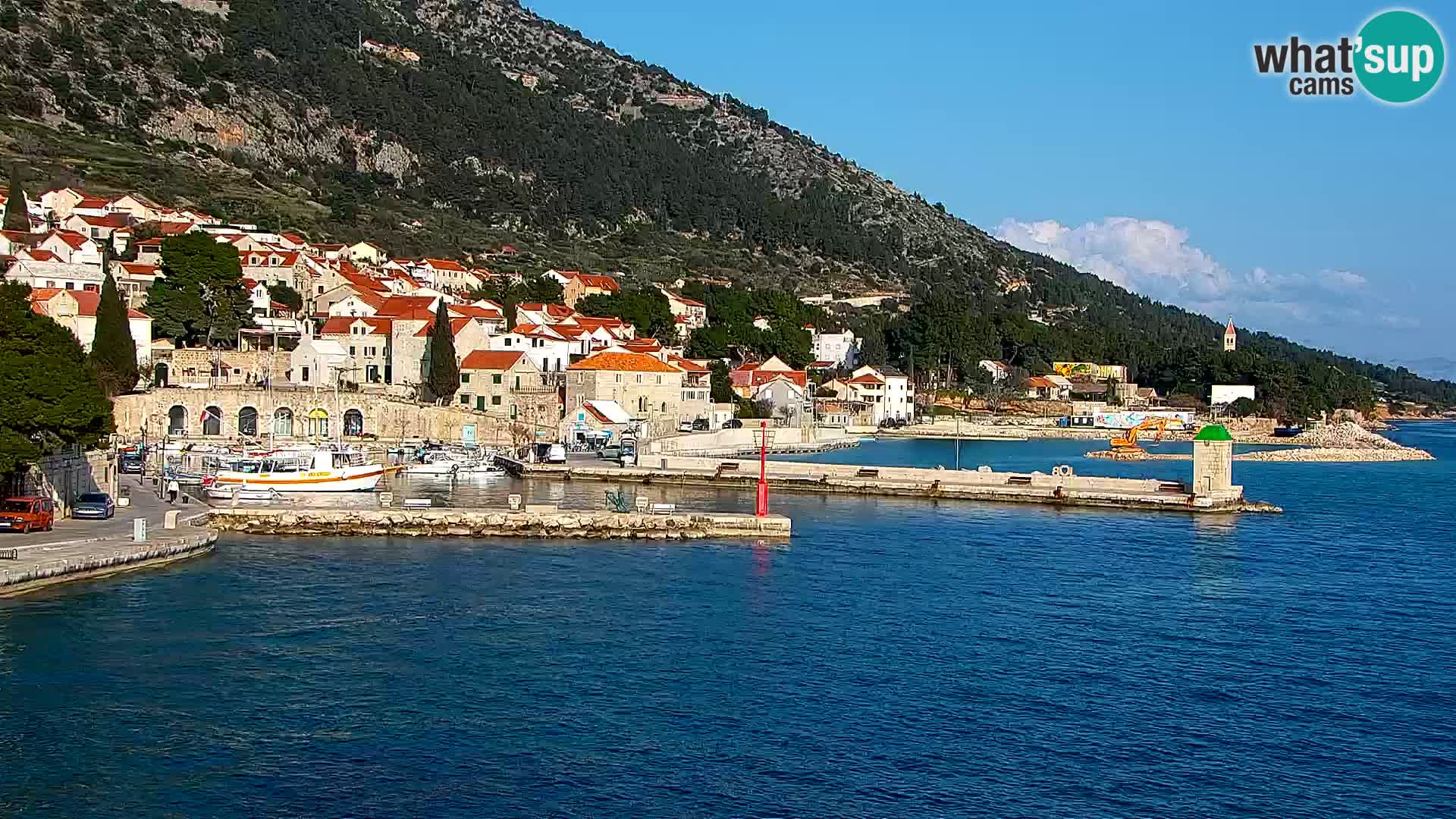 Webcam Bol Centre-Ville & Marina – Vue en direct depuis Bol, île de Brač