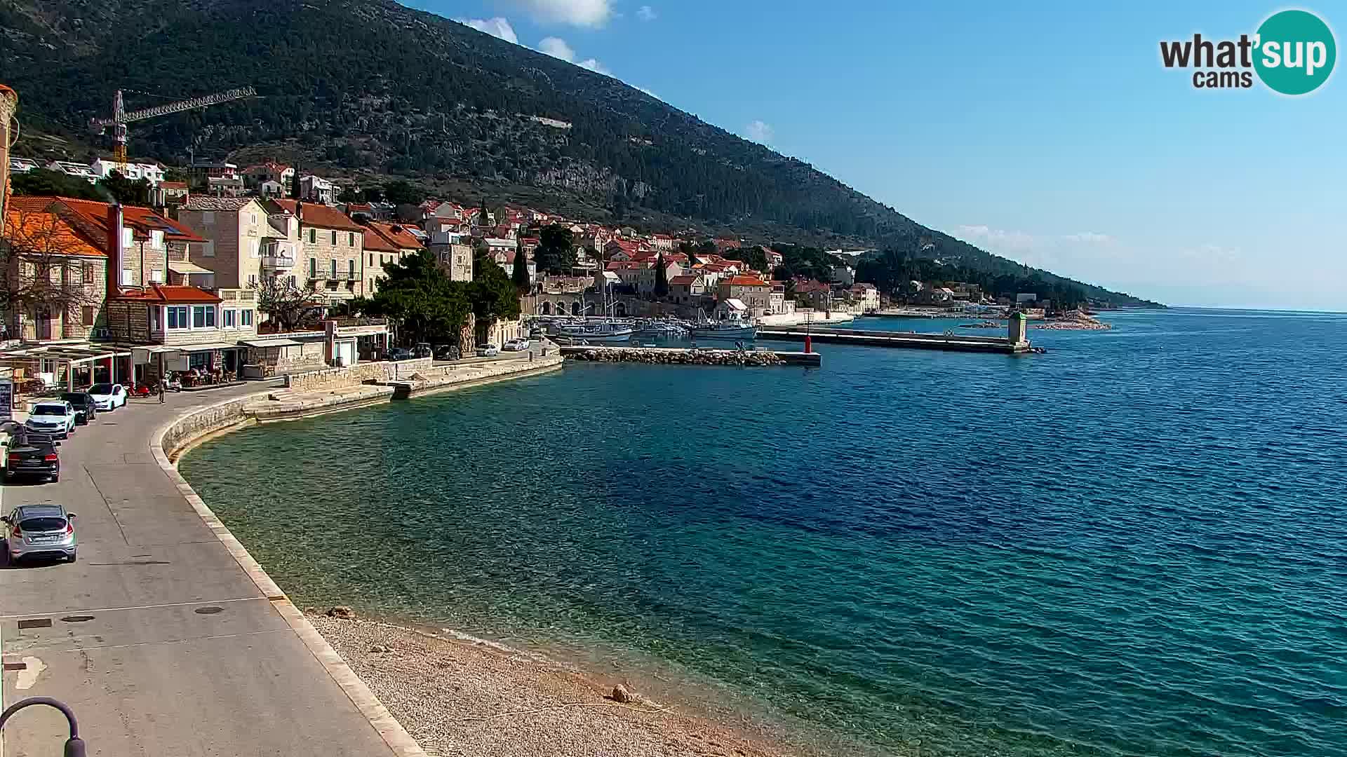 Webcam Bol Hafen & Ortszentrum – Liveblick aus Bol auf der Insel Brač