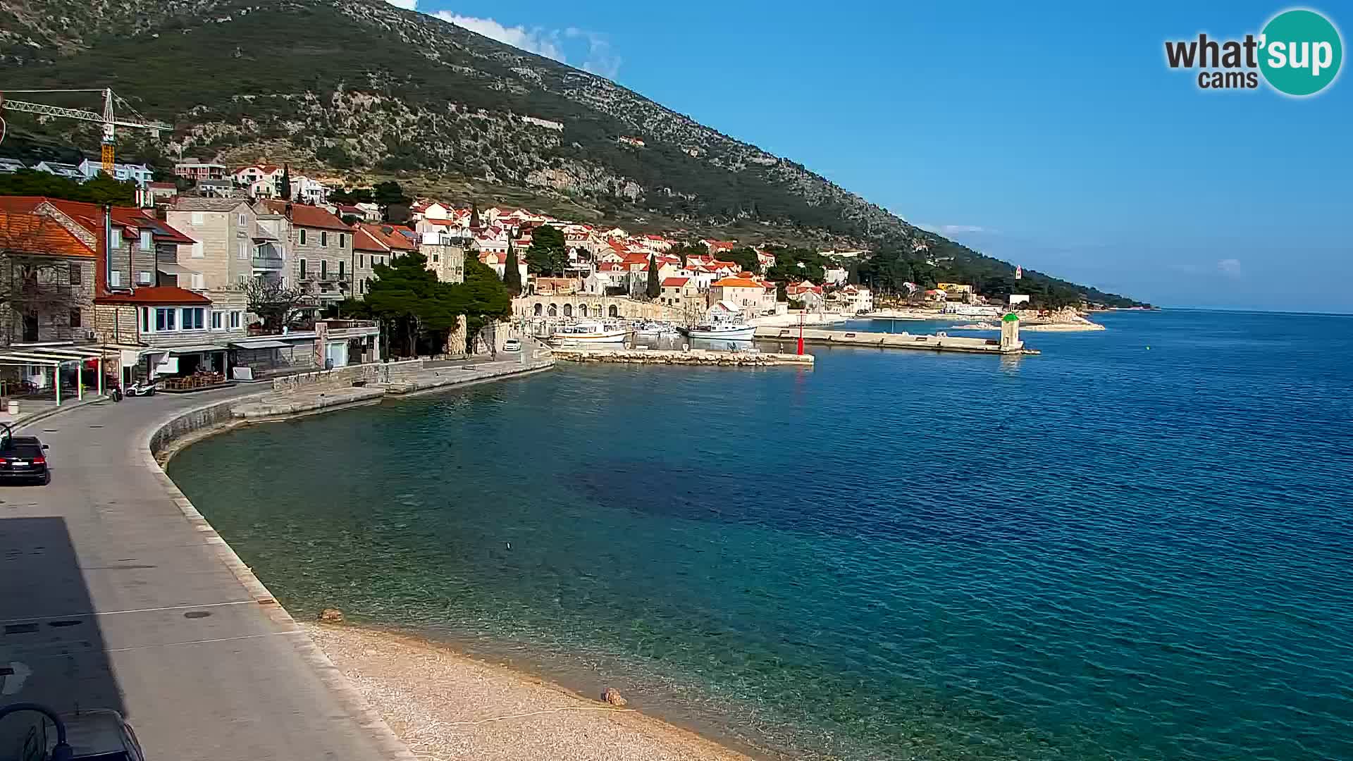 Webcam Bol Hafen & Ortszentrum – Liveblick aus Bol auf der Insel Brač