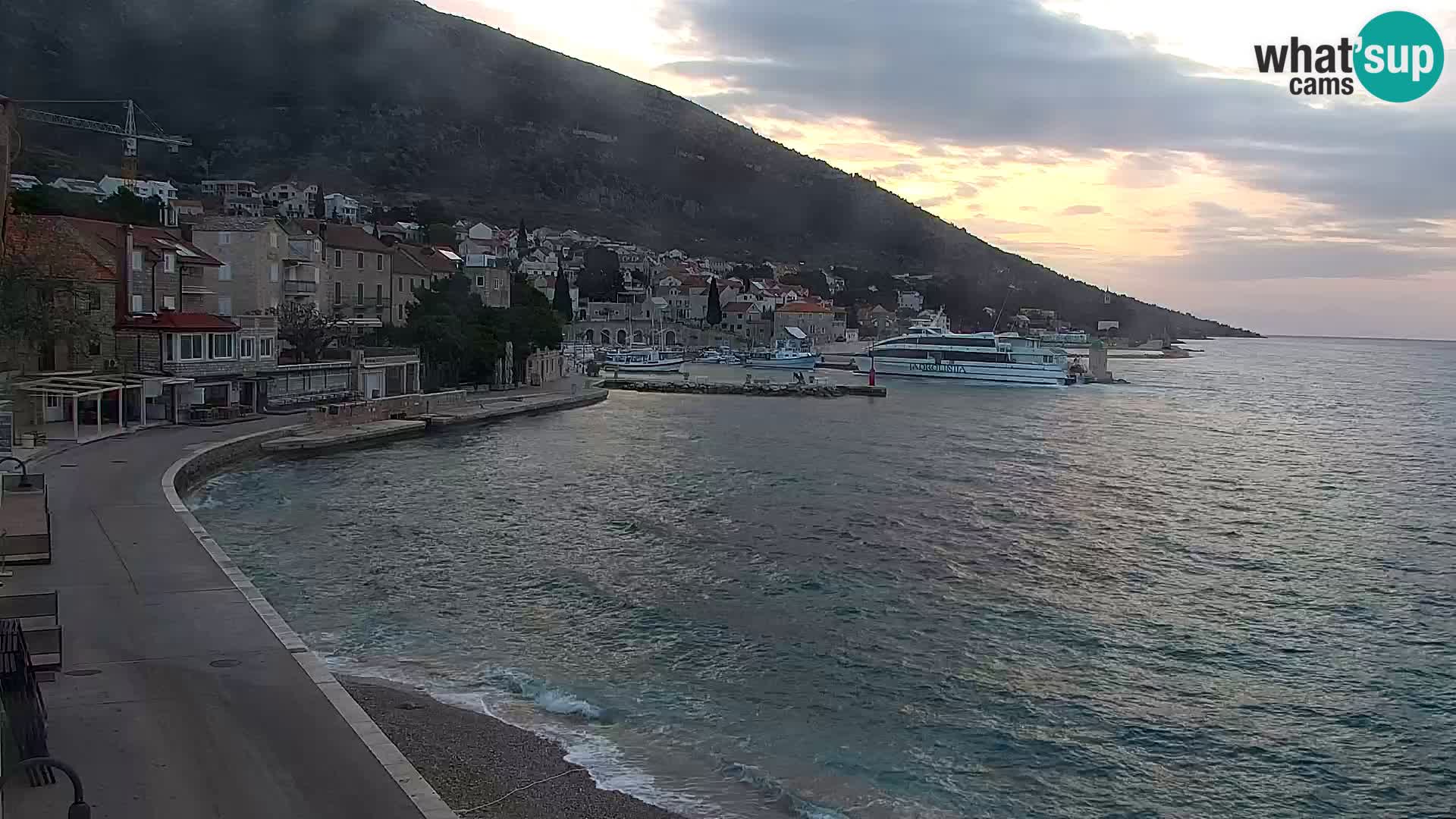 Webcam Bol centre-ville & marina – Vue en direct depuis Bol, île de Brač