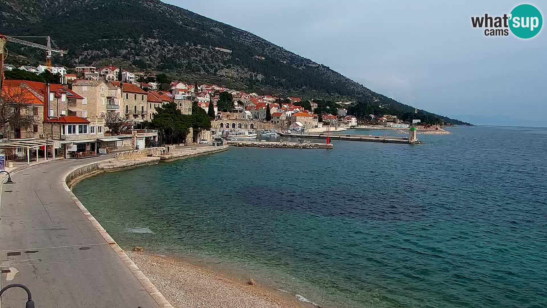 Webcam Bol centre-ville & marina – Vue en direct depuis Bol, île de Brač