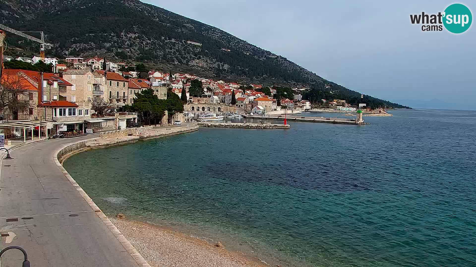 Webcam Bol Centre-Ville & Marina – Vue en direct depuis Bol, île de Brač