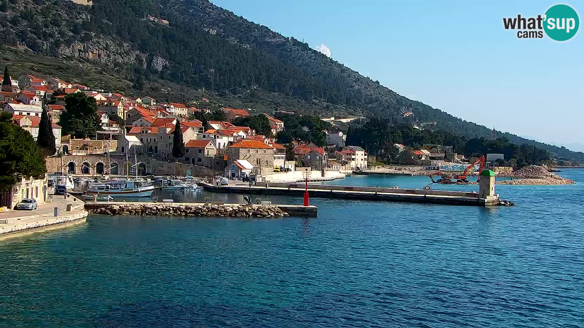 Webcam Bol Centre-Ville & Marina – Vue en direct depuis Bol, île de Brač