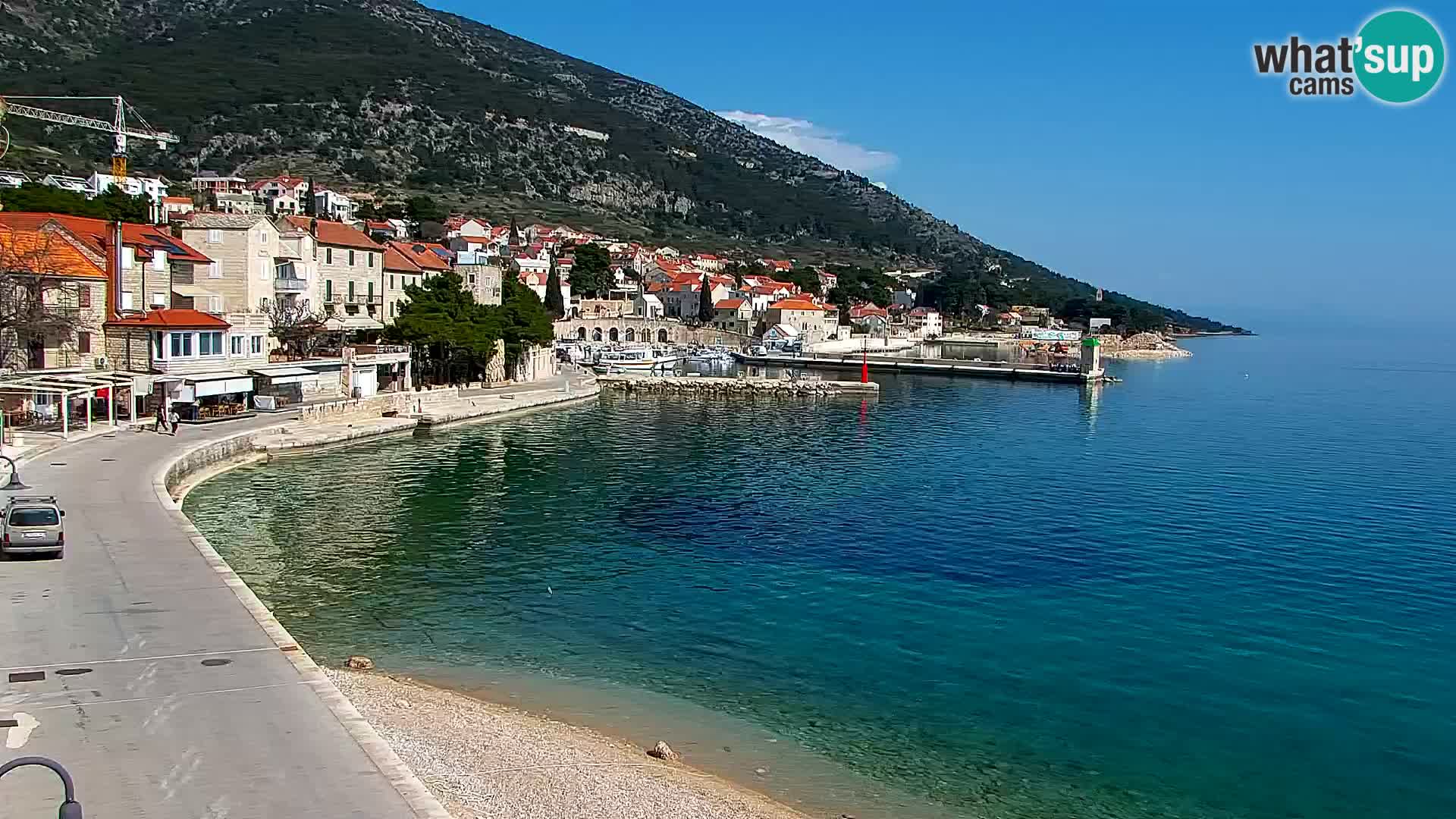Webcam Bol Centro e Marina – Vista live dal porto di Bol