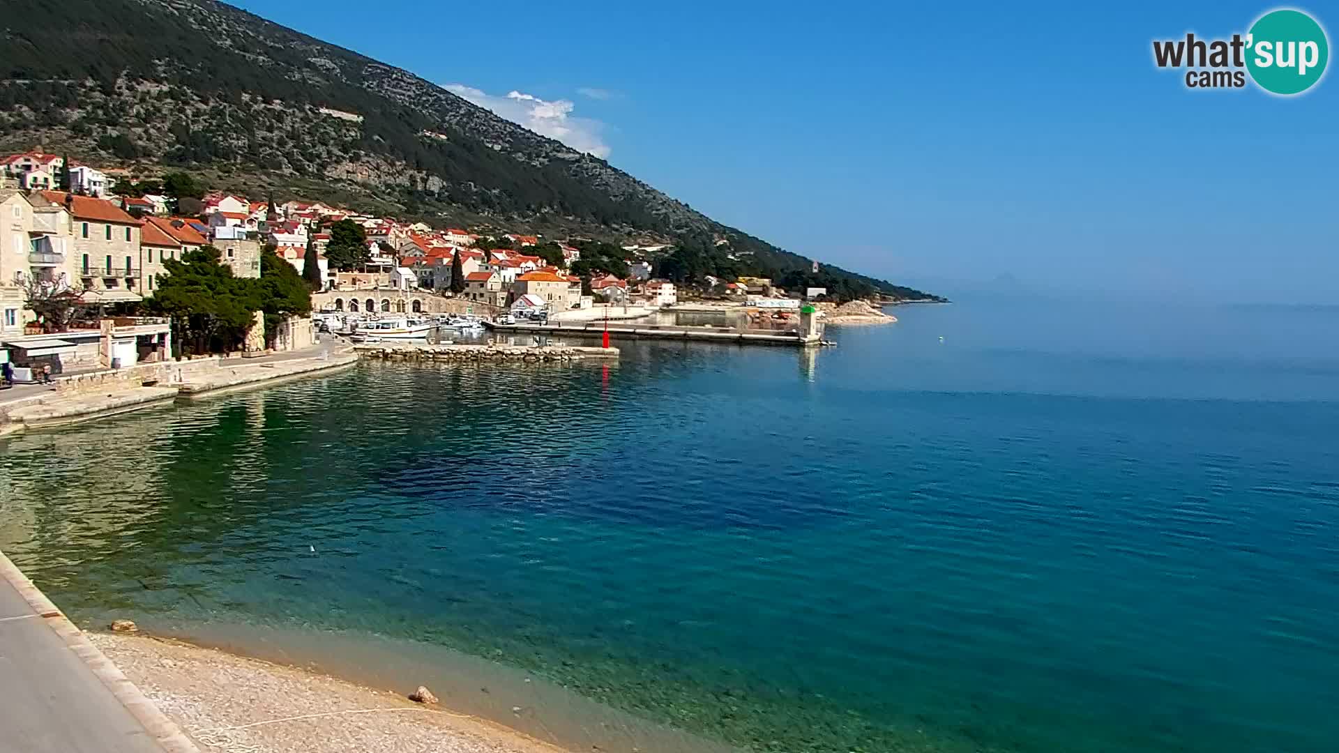 Webcam Bol centre-ville & marina – Vue en direct depuis Bol, île de Brač