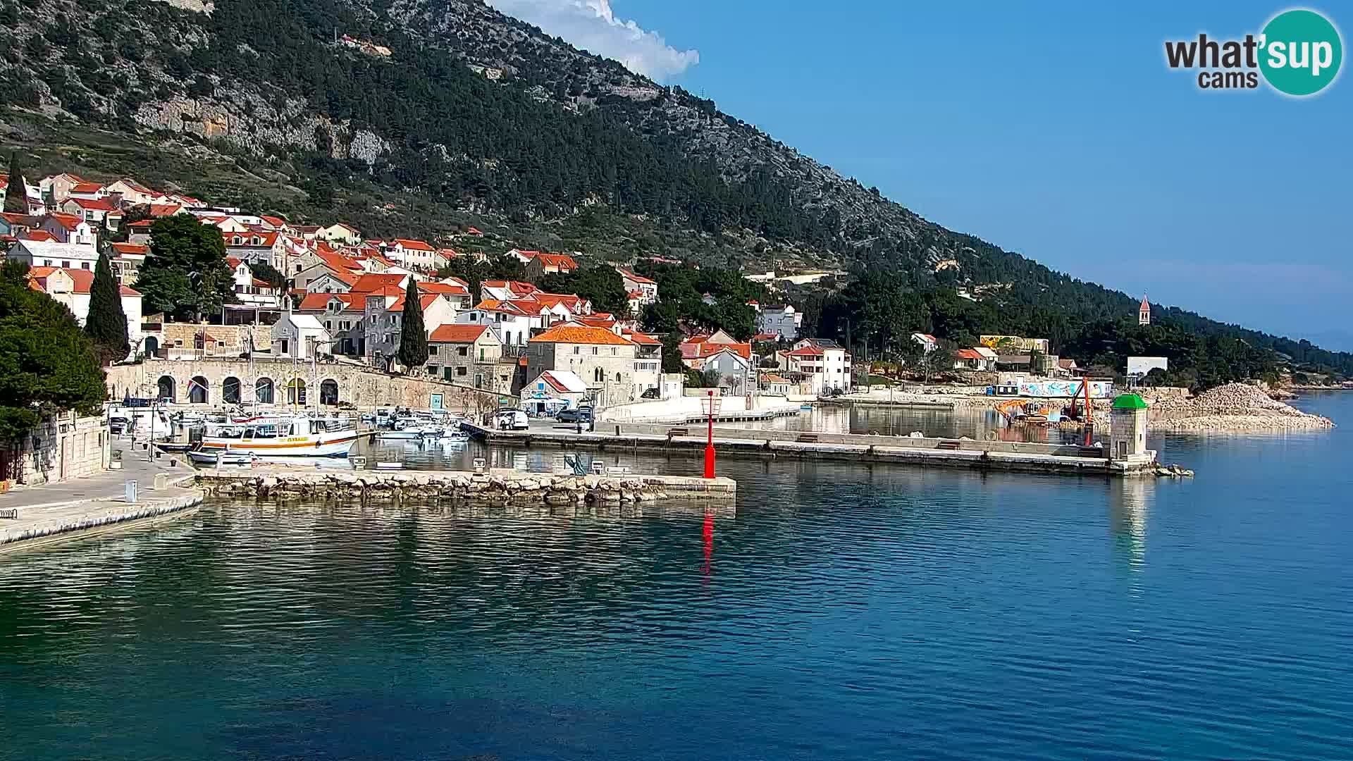 Webcam Bol Centre-Ville & Marina – Vue en direct depuis Bol, île de Brač