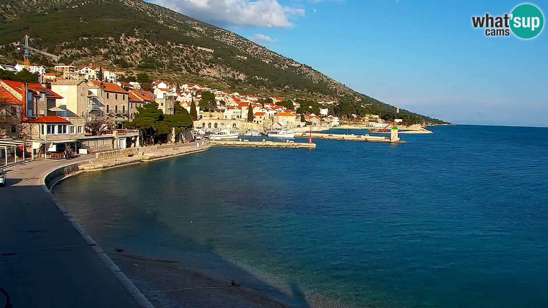 Webcam Bol centre-ville & marina – Vue en direct depuis Bol, île de Brač