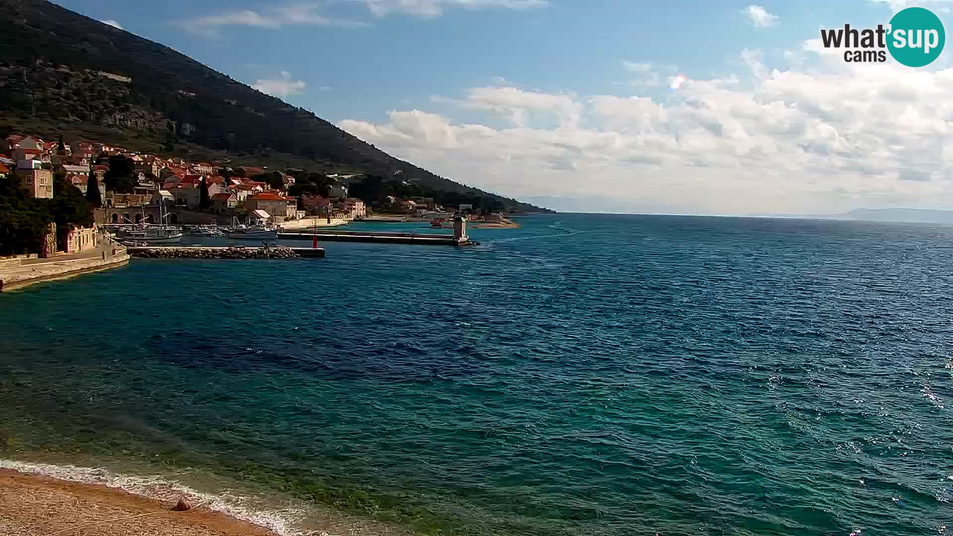 Spletna kamera Bol – Center mesta in marina v živo