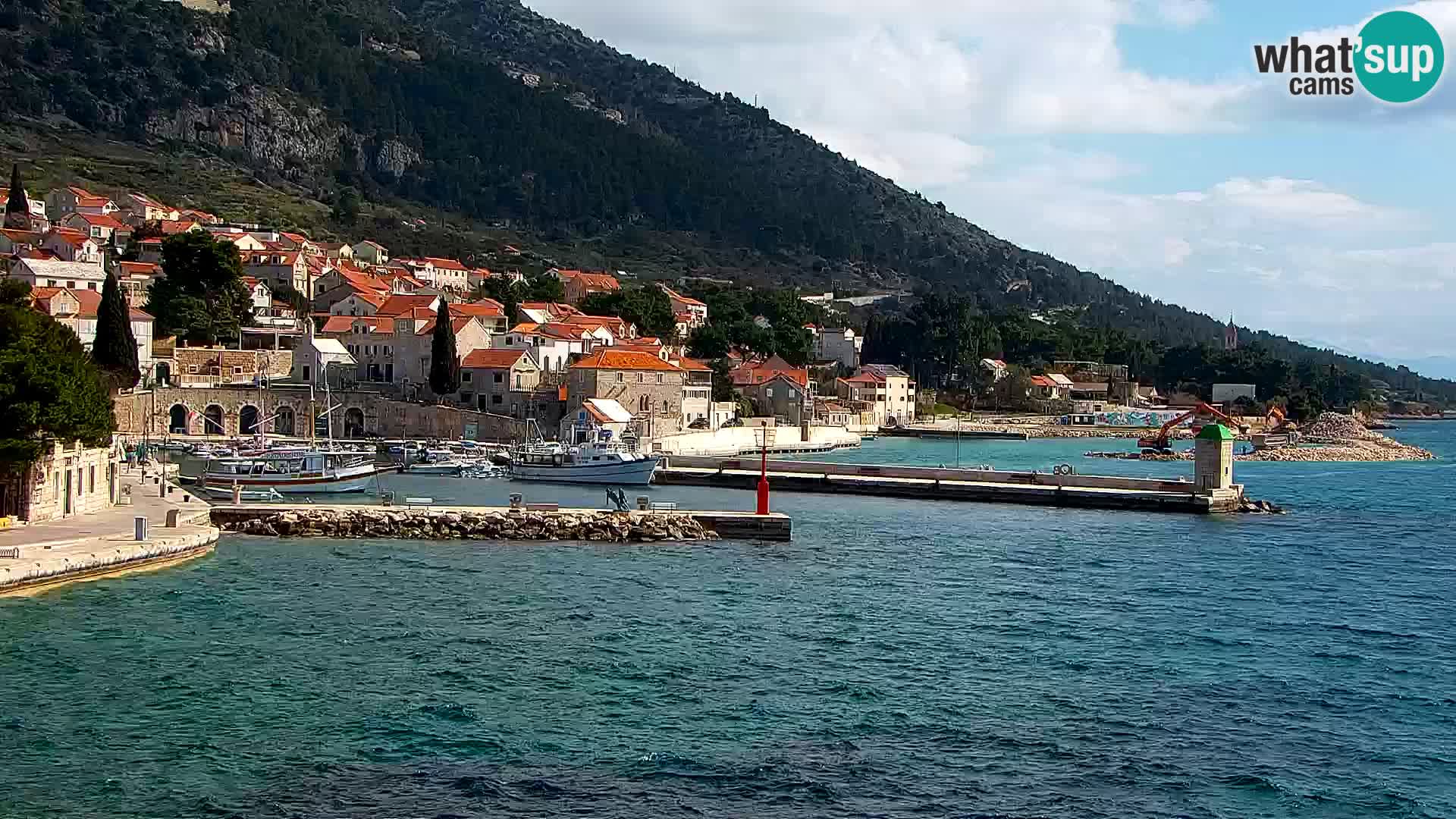 Webcam Bol centre-ville & marina – Vue en direct depuis Bol, île de Brač