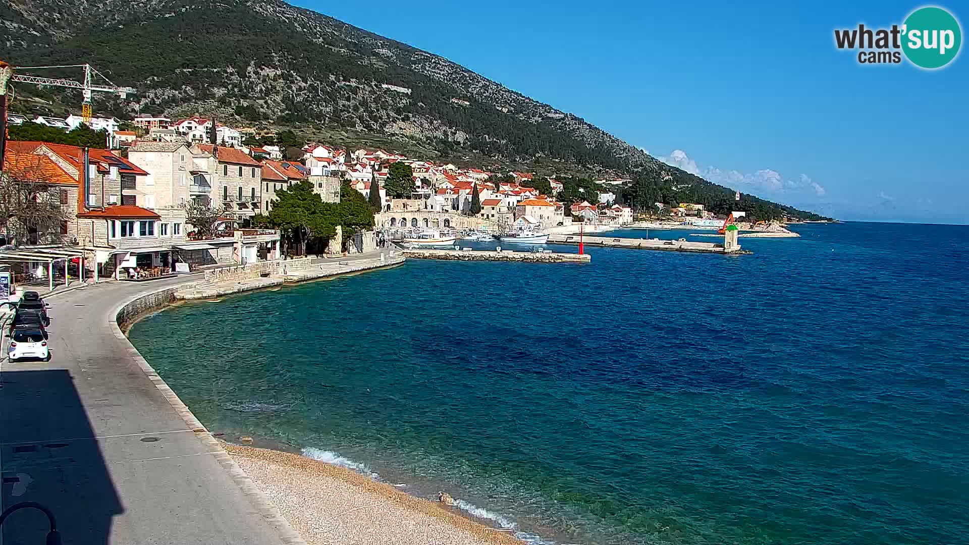 Webcam Bol Hafen & Ortszentrum – Liveblick aus Bol auf der Insel Brač
