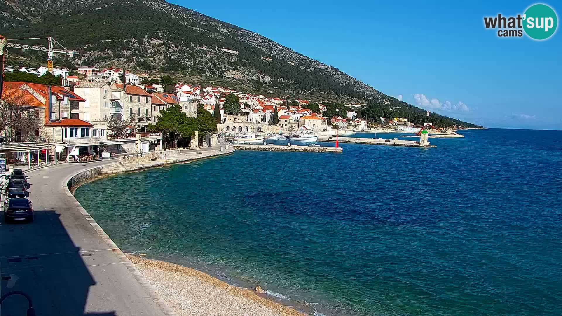 Webcam Bol Centre-Ville & Marina – Vue en direct depuis Bol, île de Brač