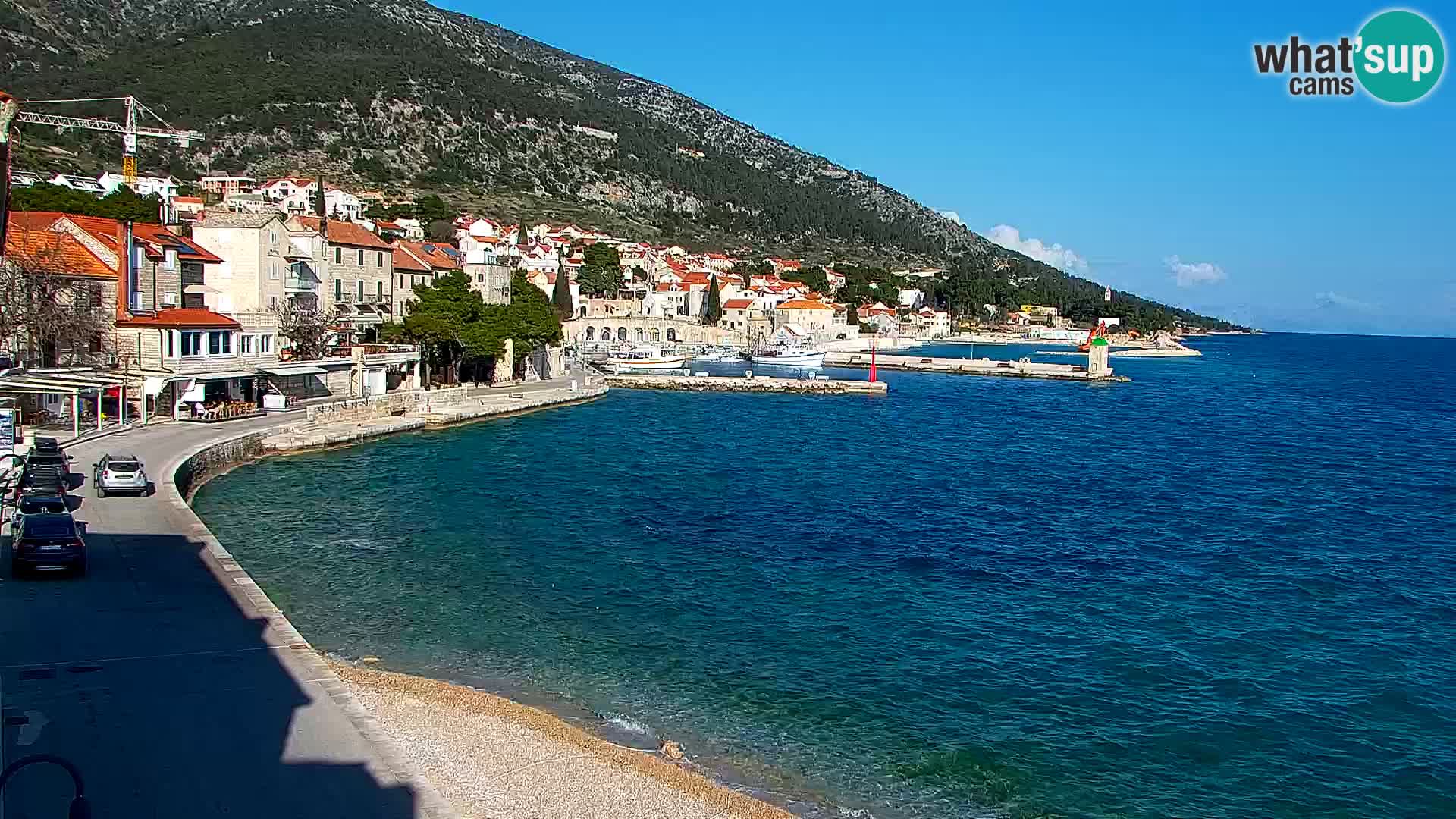 Webcam Bol Centre-Ville & Marina – Vue en direct depuis Bol, île de Brač