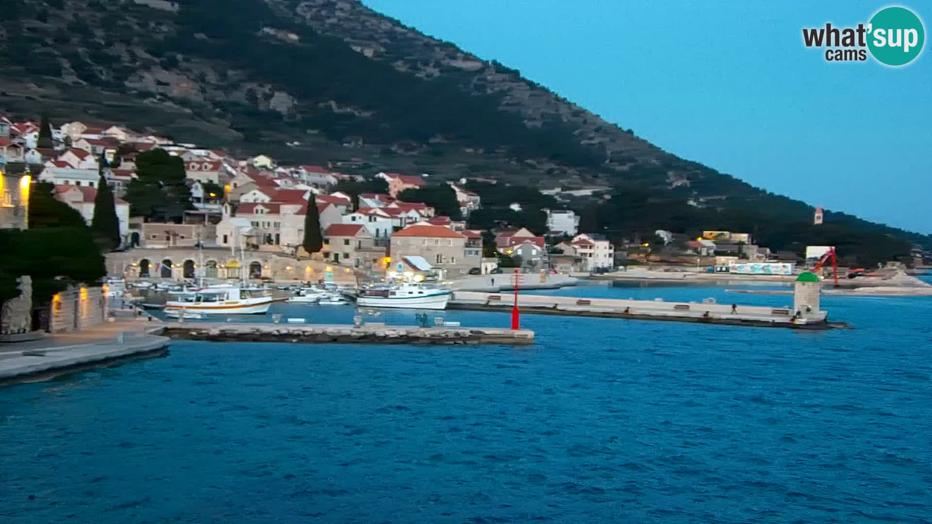 Webcam Bol Centre-Ville & Marina – Vue en direct depuis Bol, île de Brač