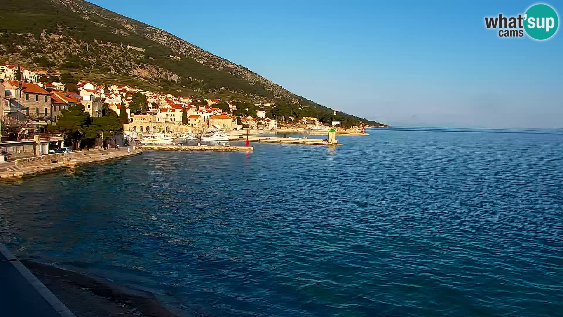 Webcam Bol Centre-Ville & Marina – Vue en direct depuis Bol, île de Brač