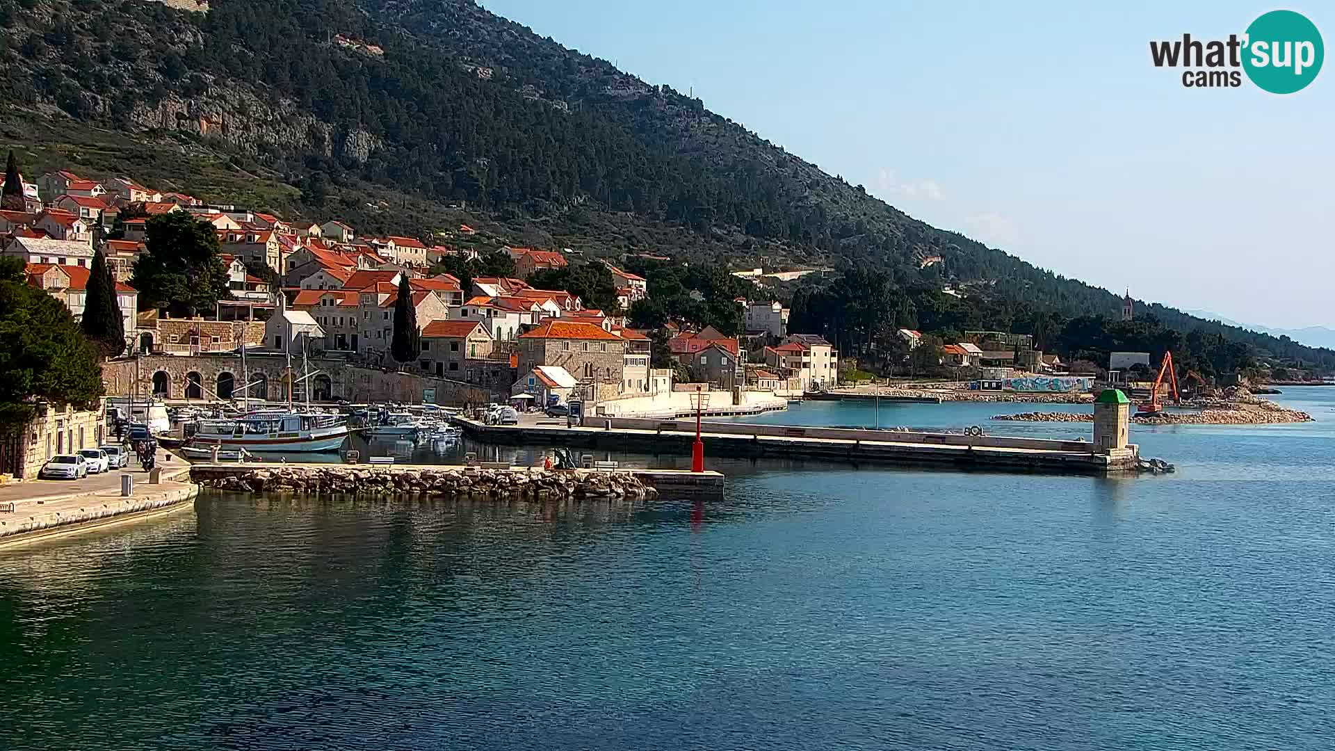 Webcam Bol centre-ville & marina – Vue en direct depuis Bol, île de Brač
