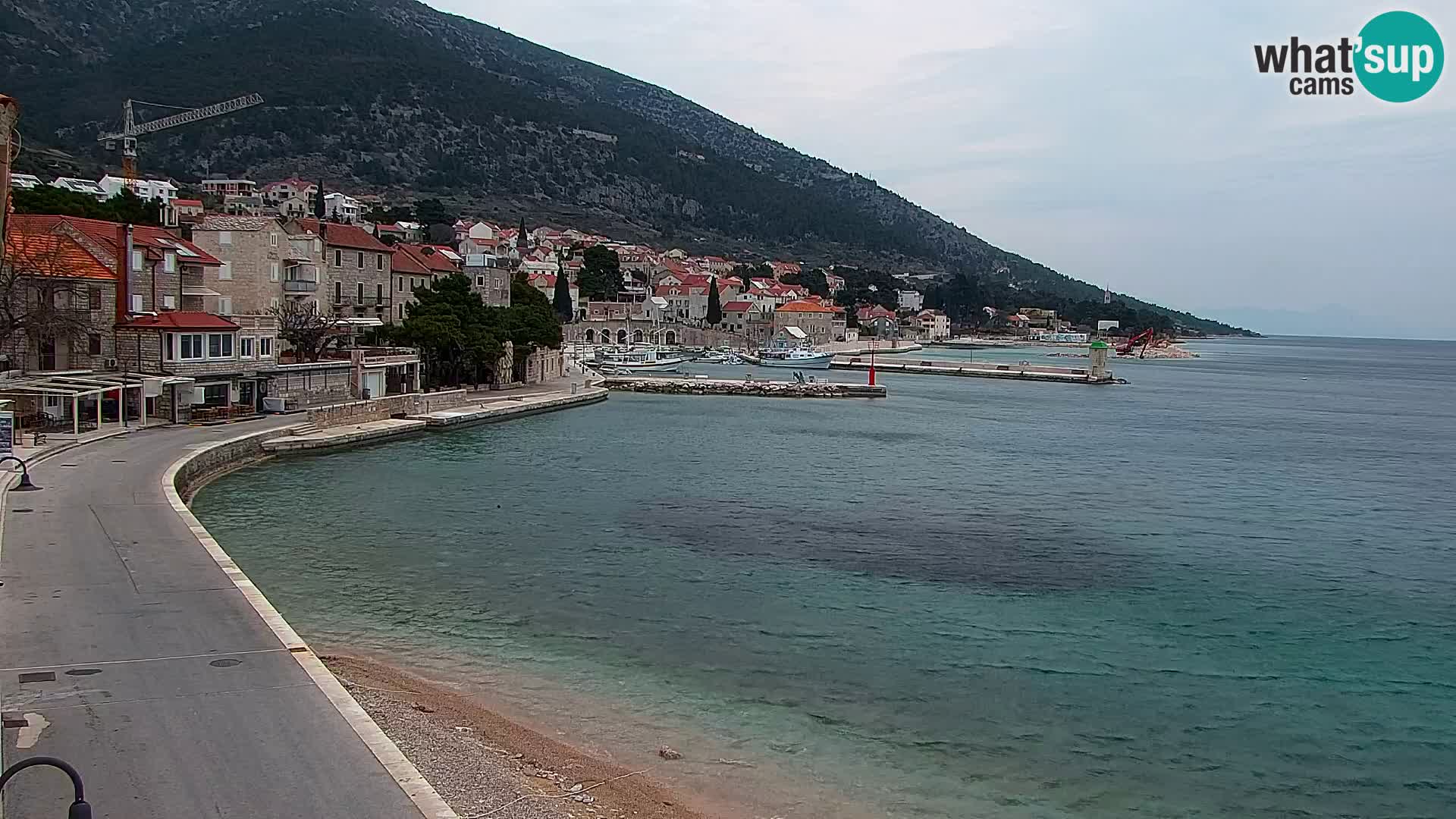 Webcam Bol Centre-Ville & Marina – Vue en direct depuis Bol, île de Brač