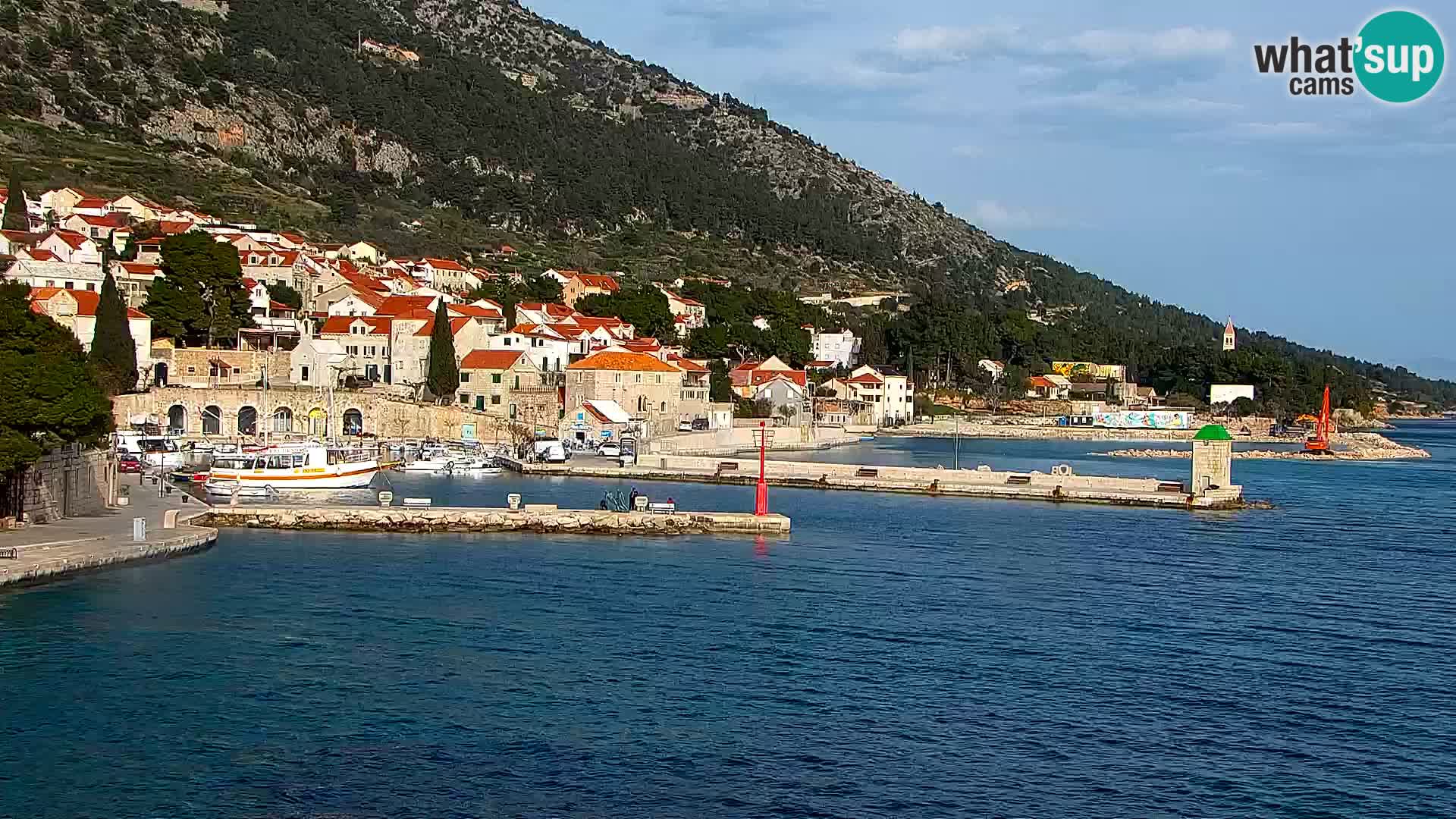 Webcam Bol Centre-Ville & Marina – Vue en direct depuis Bol, île de Brač