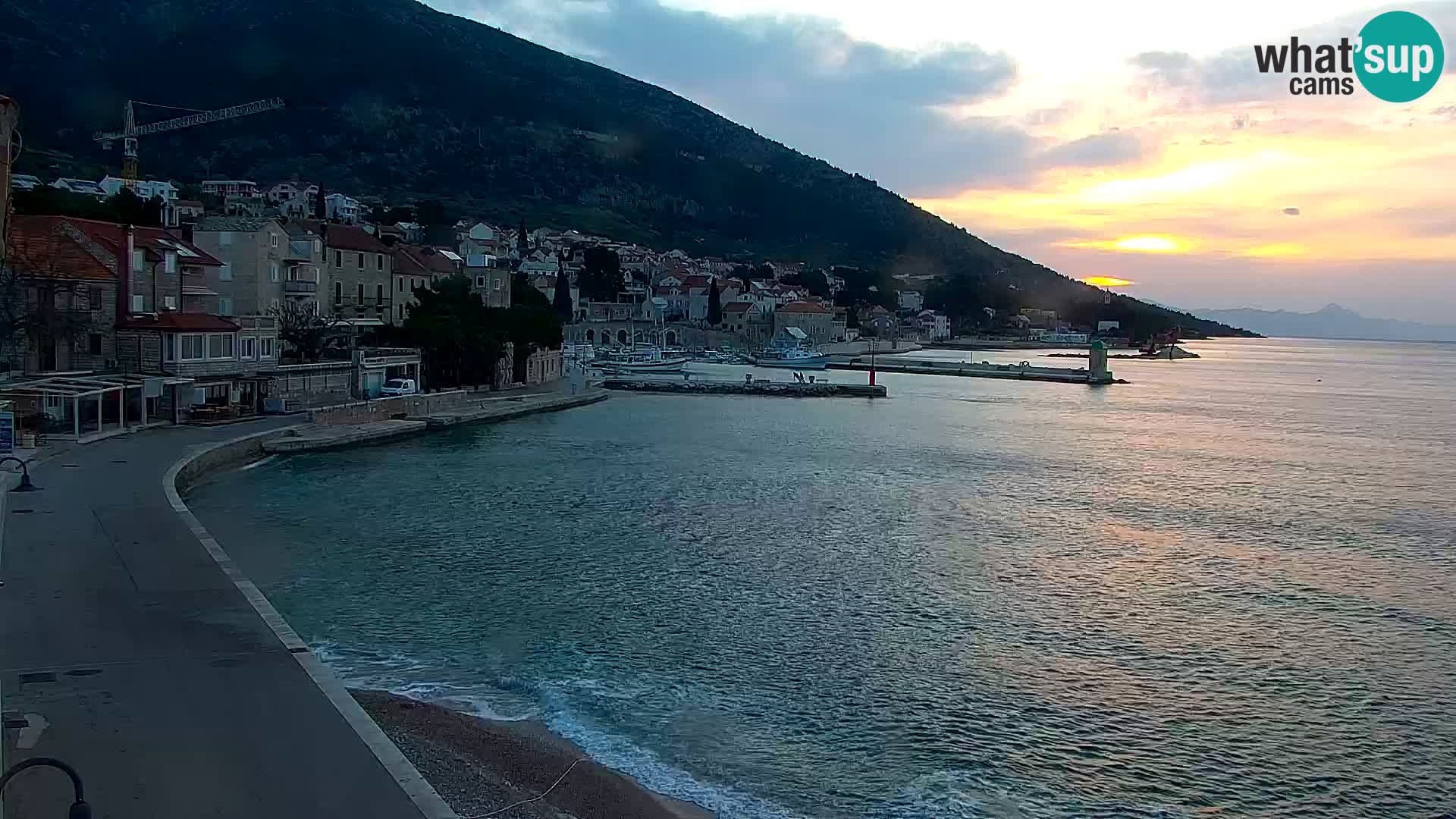 Webcam Bol centre-ville & marina – Vue en direct depuis Bol, île de Brač
