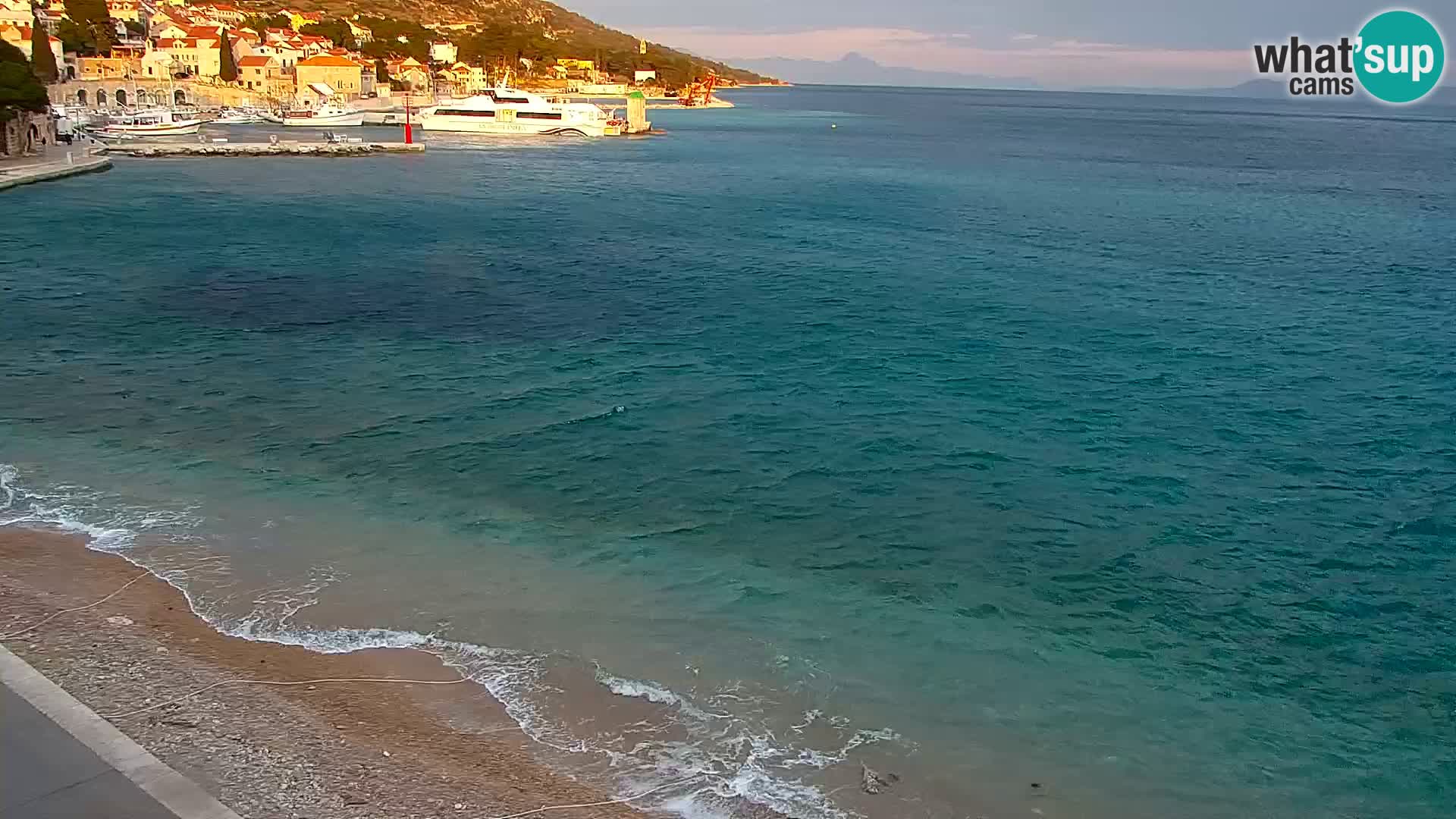 Webcam Bol centre-ville & marina – Vue en direct depuis Bol, île de Brač