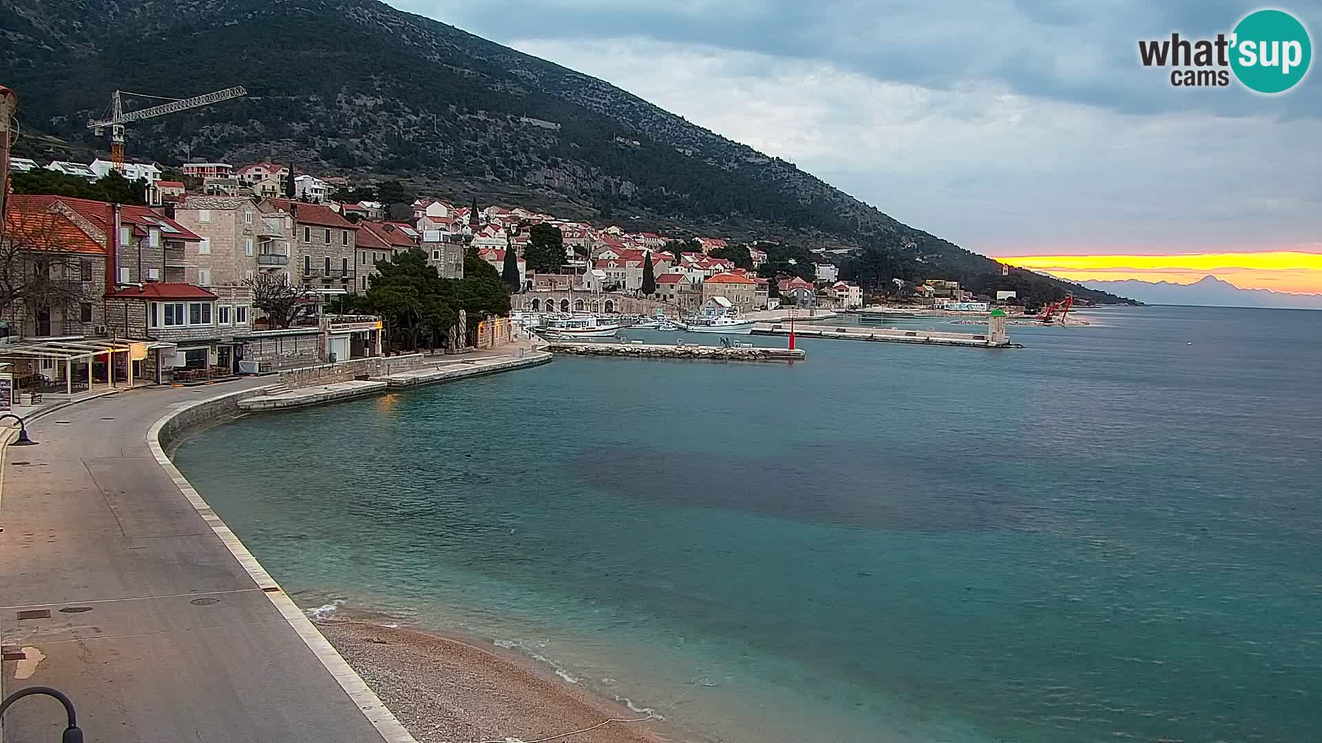 Webcam Bol Centre-Ville & Marina – Vue en direct depuis Bol, île de Brač