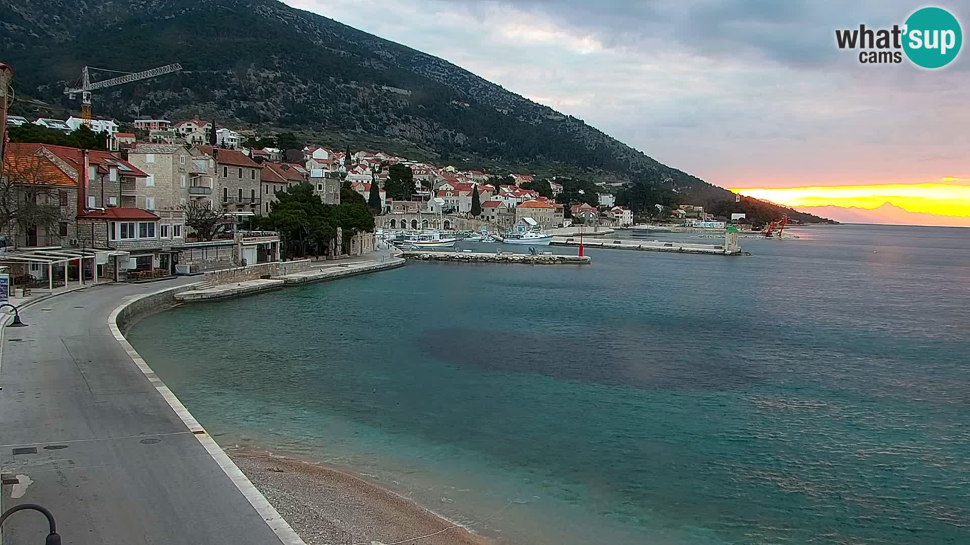 Webcam Bol centre-ville & marina – Vue en direct depuis Bol, île de Brač