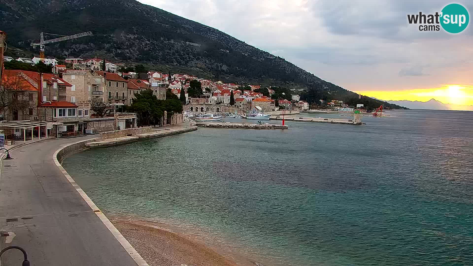 Webcam Bol centre-ville & marina – Vue en direct depuis Bol, île de Brač