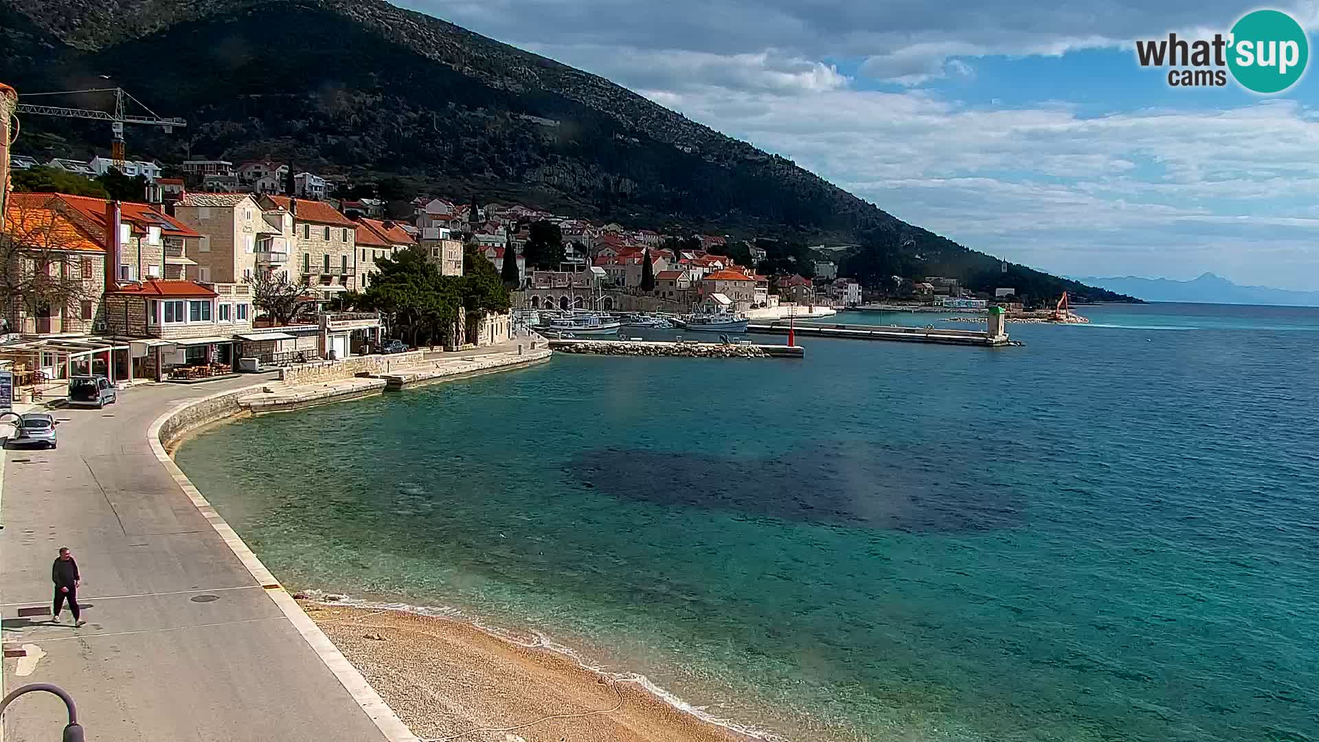 Webcam Bol Centro e Marina – Vista live dal porto di Bol
