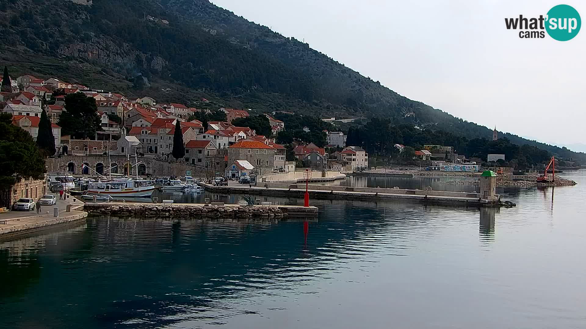 Webcam Bol Centre-Ville & Marina – Vue en direct depuis Bol, île de Brač