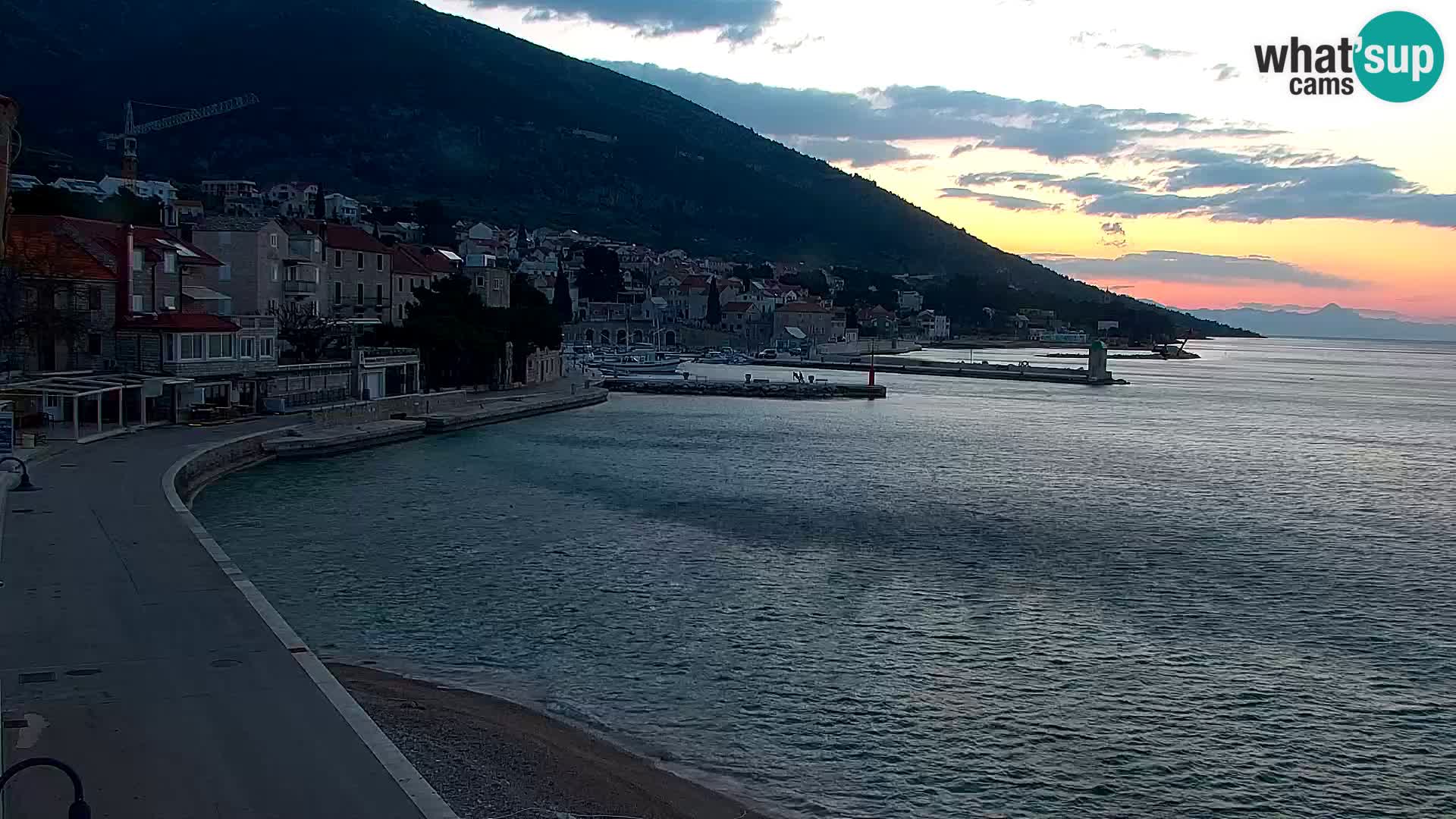 Webcam Bol Centre-Ville & Marina – Vue en direct depuis Bol, île de Brač