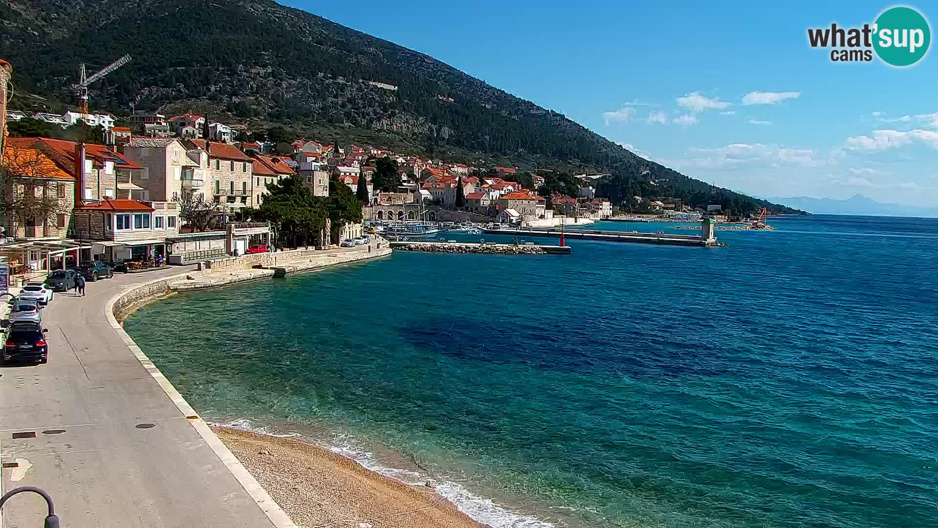 Webcam Bol Hafen & Ortszentrum – Liveblick aus Bol auf der Insel Brač