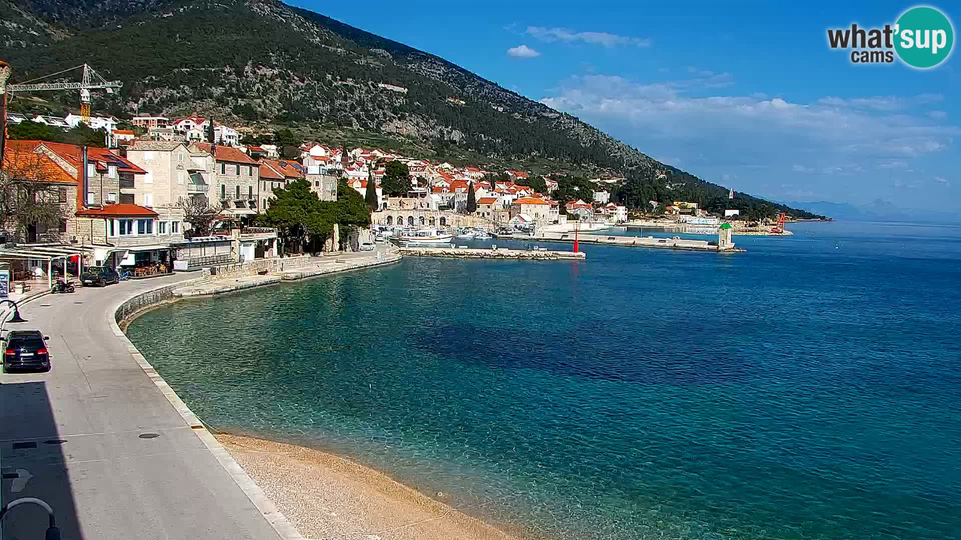 Webcam Bol Hafen & Ortszentrum – Liveblick aus Bol auf der Insel Brač