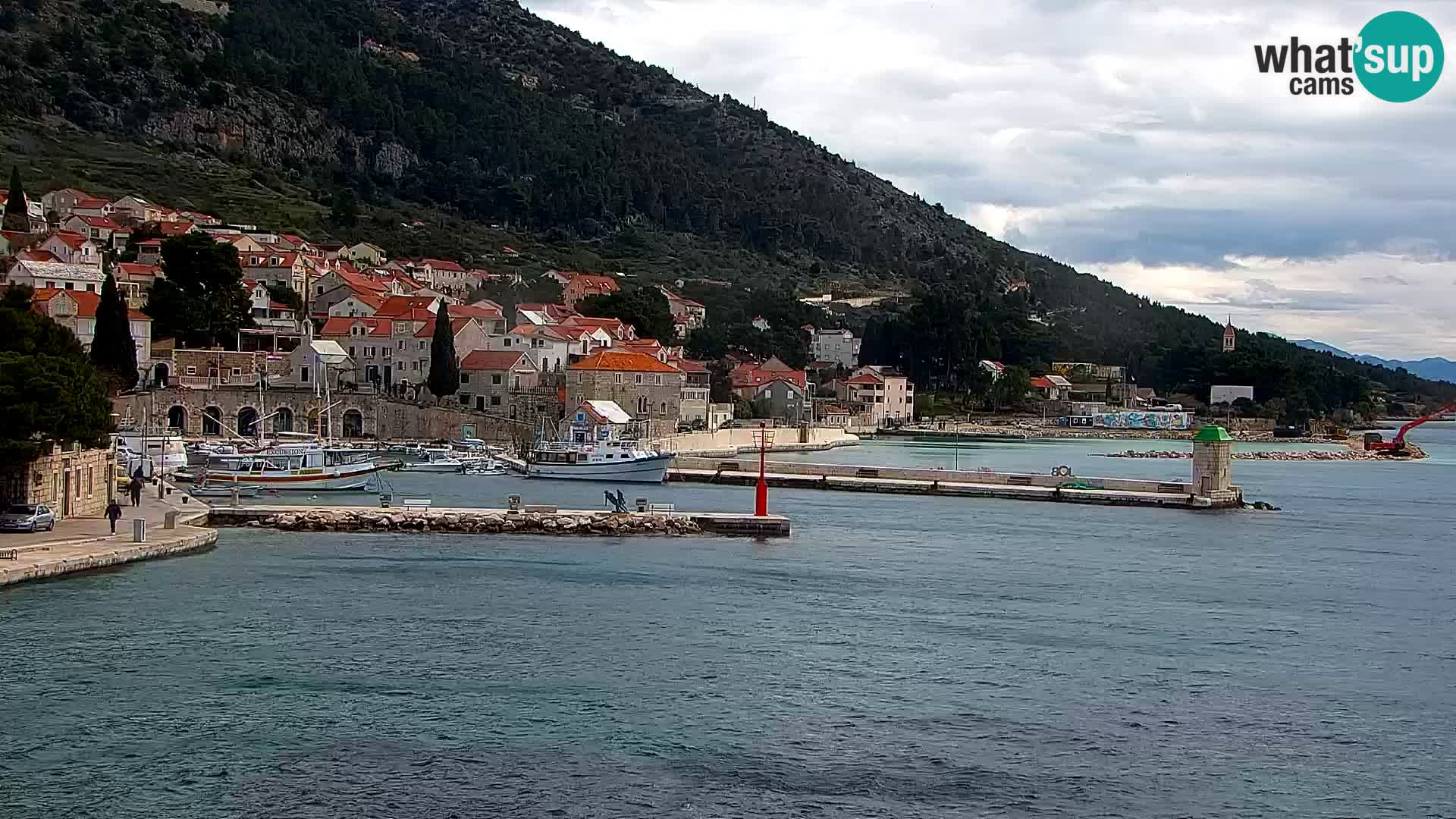 Webcam Bol centre-ville & marina – Vue en direct depuis Bol, île de Brač