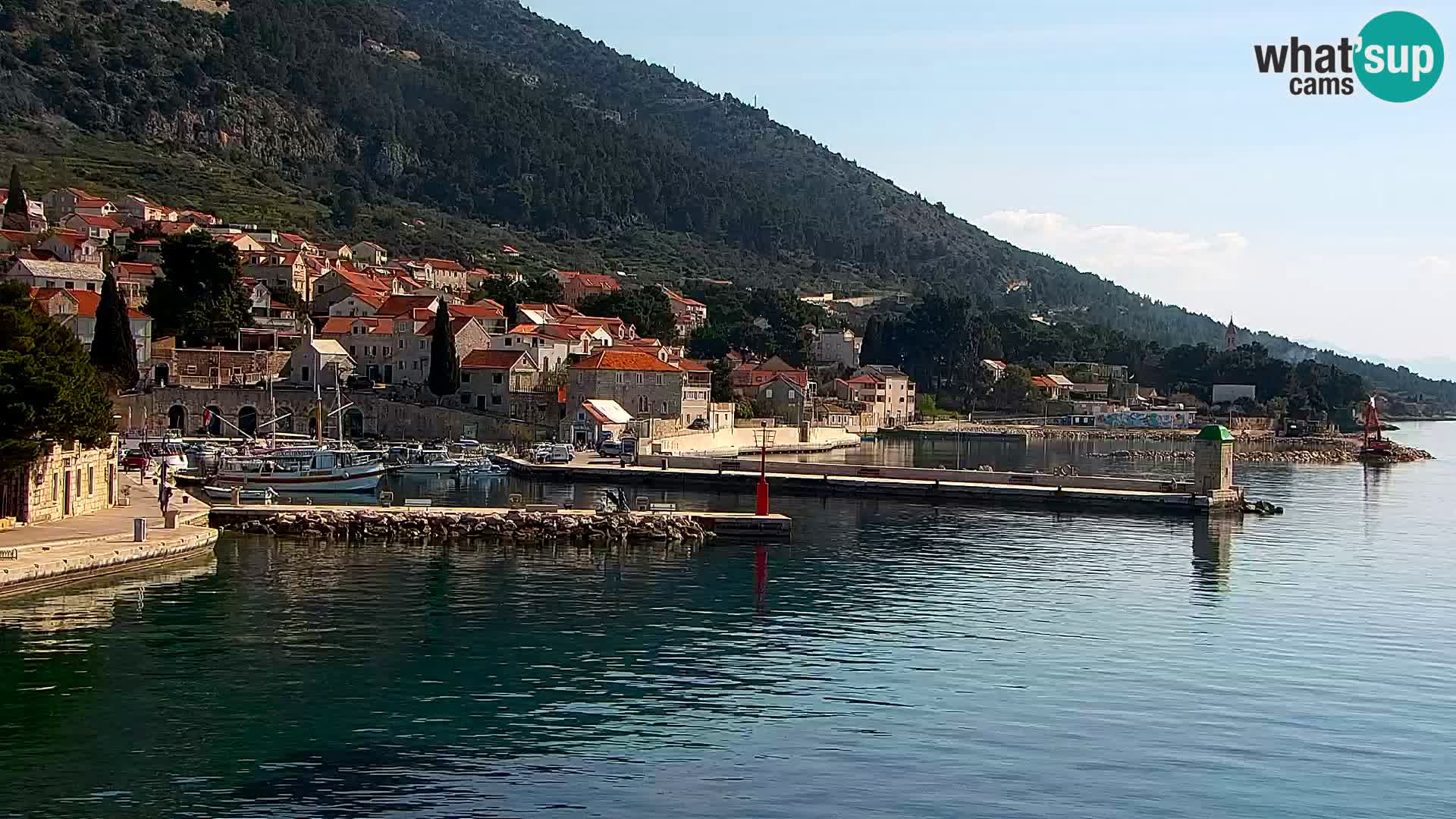 Webcam Bol centre-ville & marina – Vue en direct depuis Bol, île de Brač