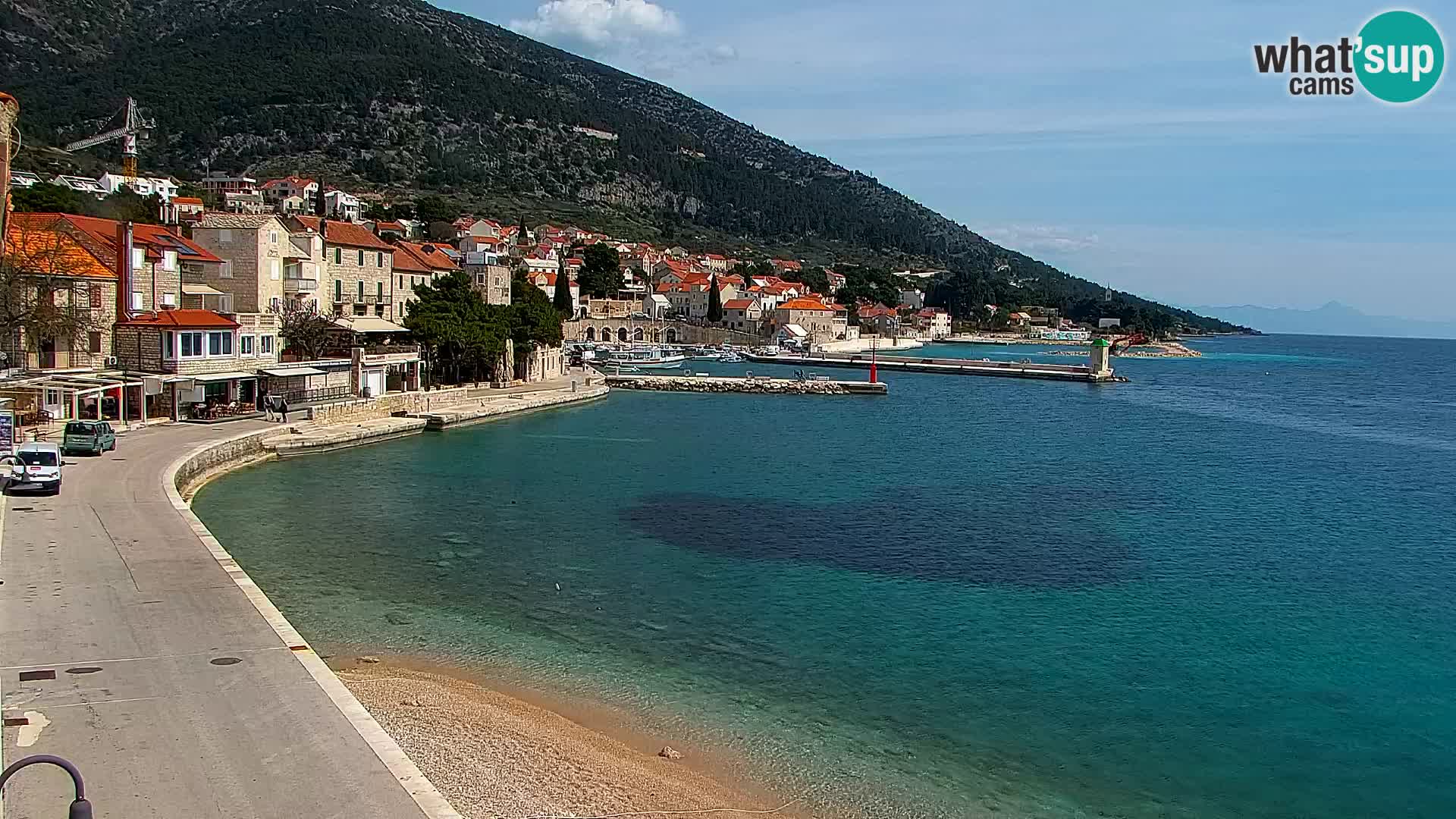 Webcam Bol Hafen & Ortszentrum – Liveblick aus Bol auf der Insel Brač