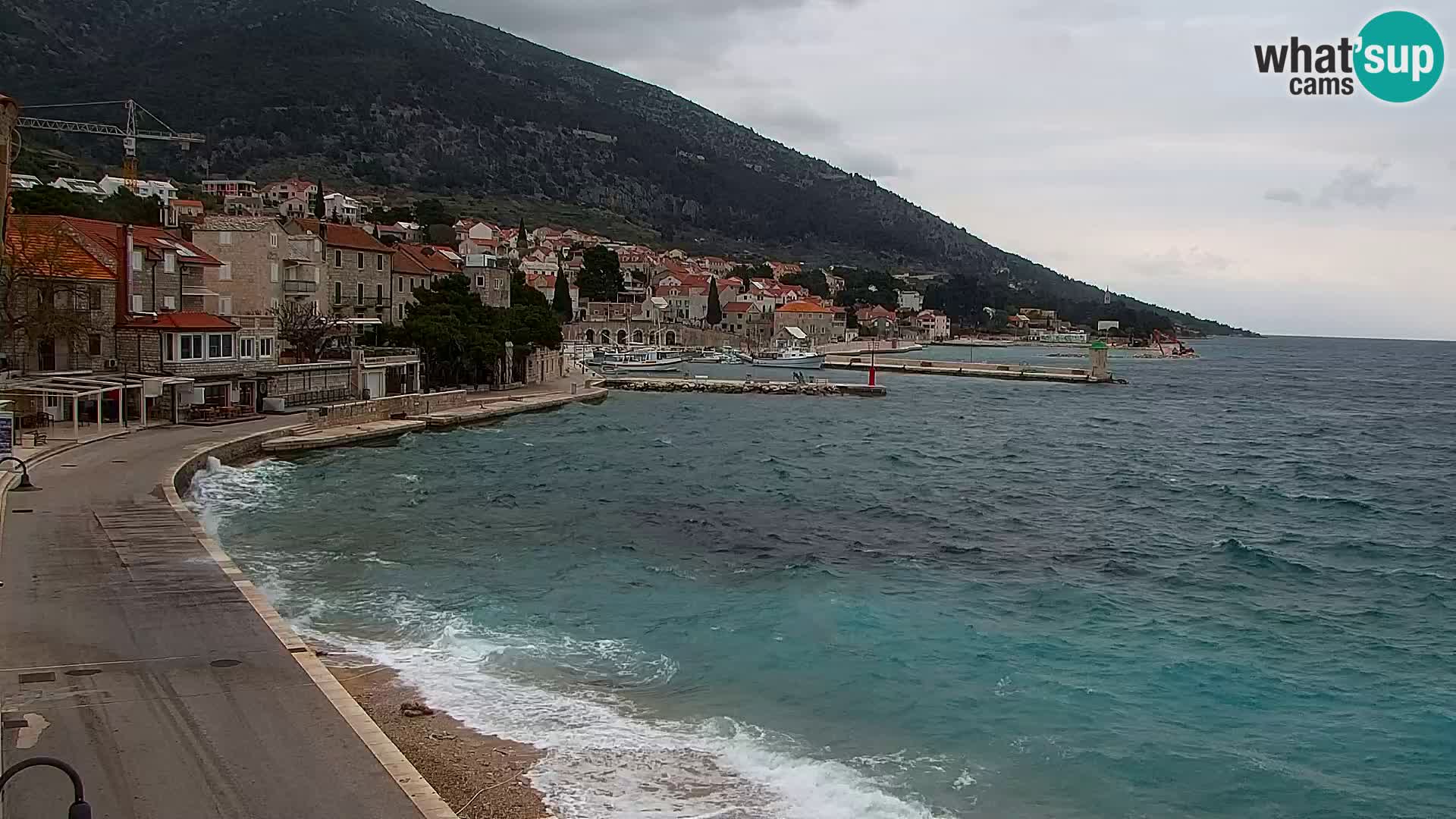 Webcam Bol Centre-Ville & Marina – Vue en direct depuis Bol, île de Brač