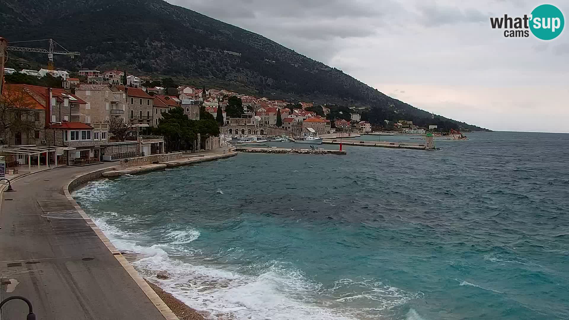 Webcam Bol centre-ville & marina – Vue en direct depuis Bol, île de Brač