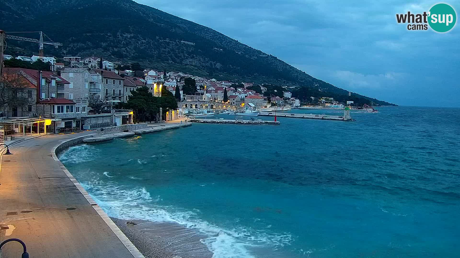 Webcam Bol centre-ville & marina – Vue en direct depuis Bol, île de Brač