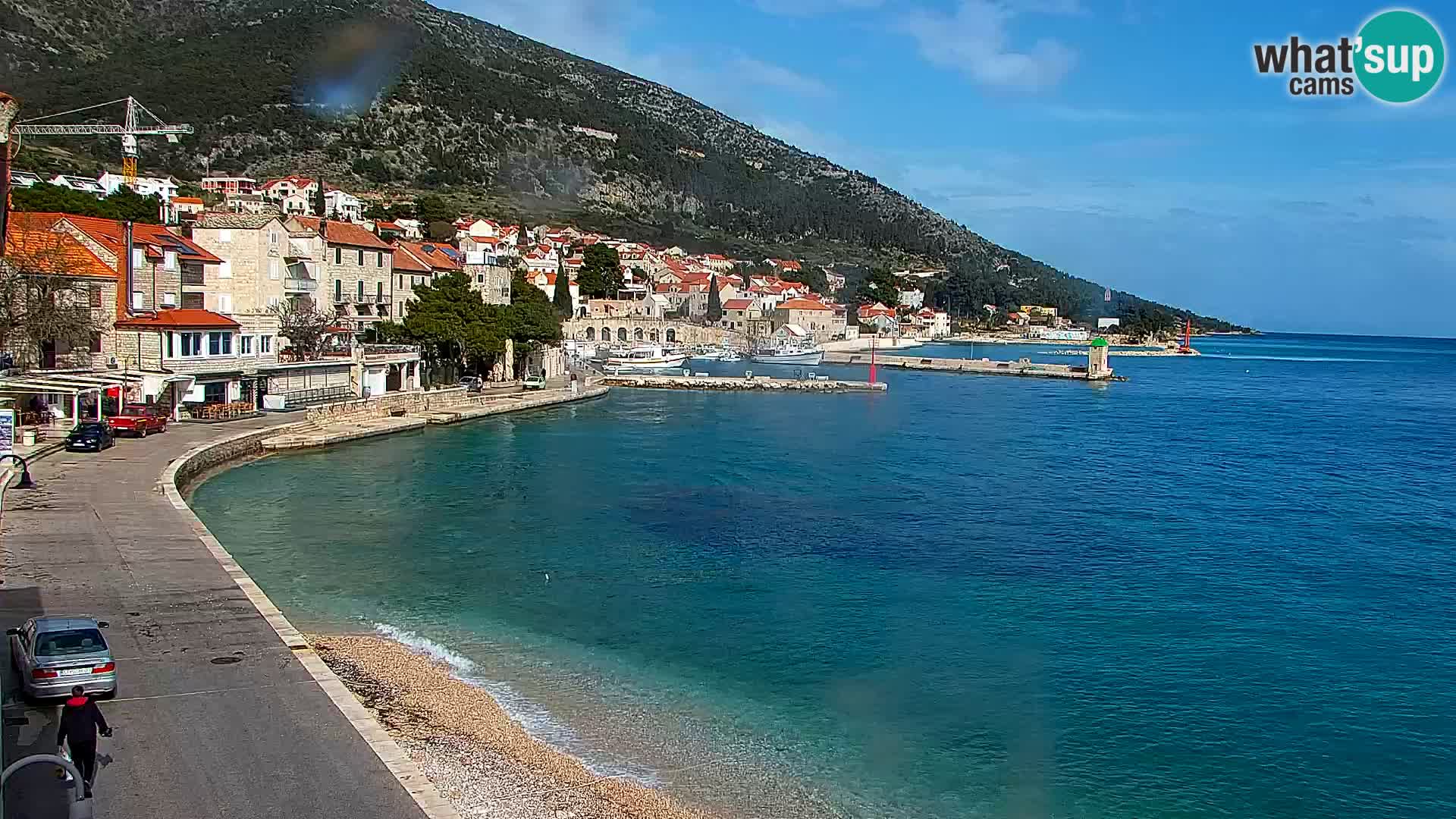 Webcam Bol centre-ville & marina – Vue en direct depuis Bol, île de Brač