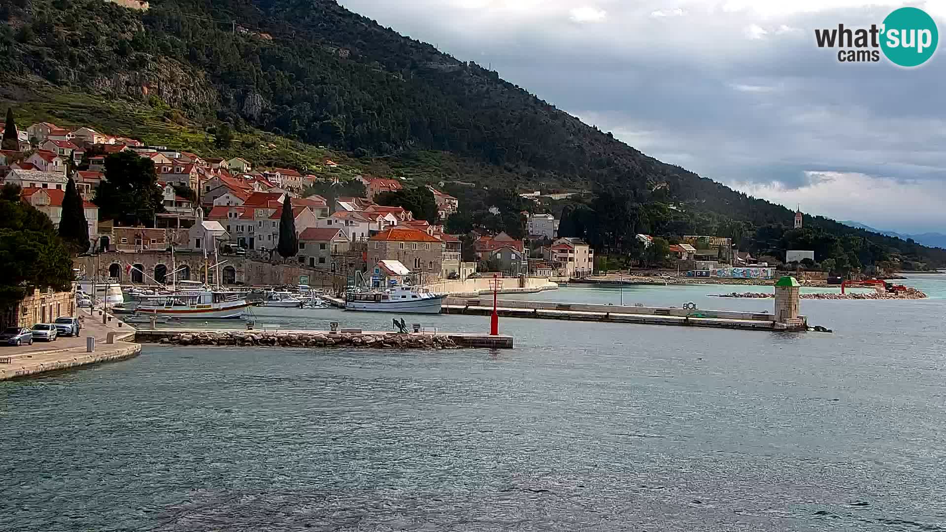 Webcam Bol Centre-Ville & Marina – Vue en direct depuis Bol, île de Brač