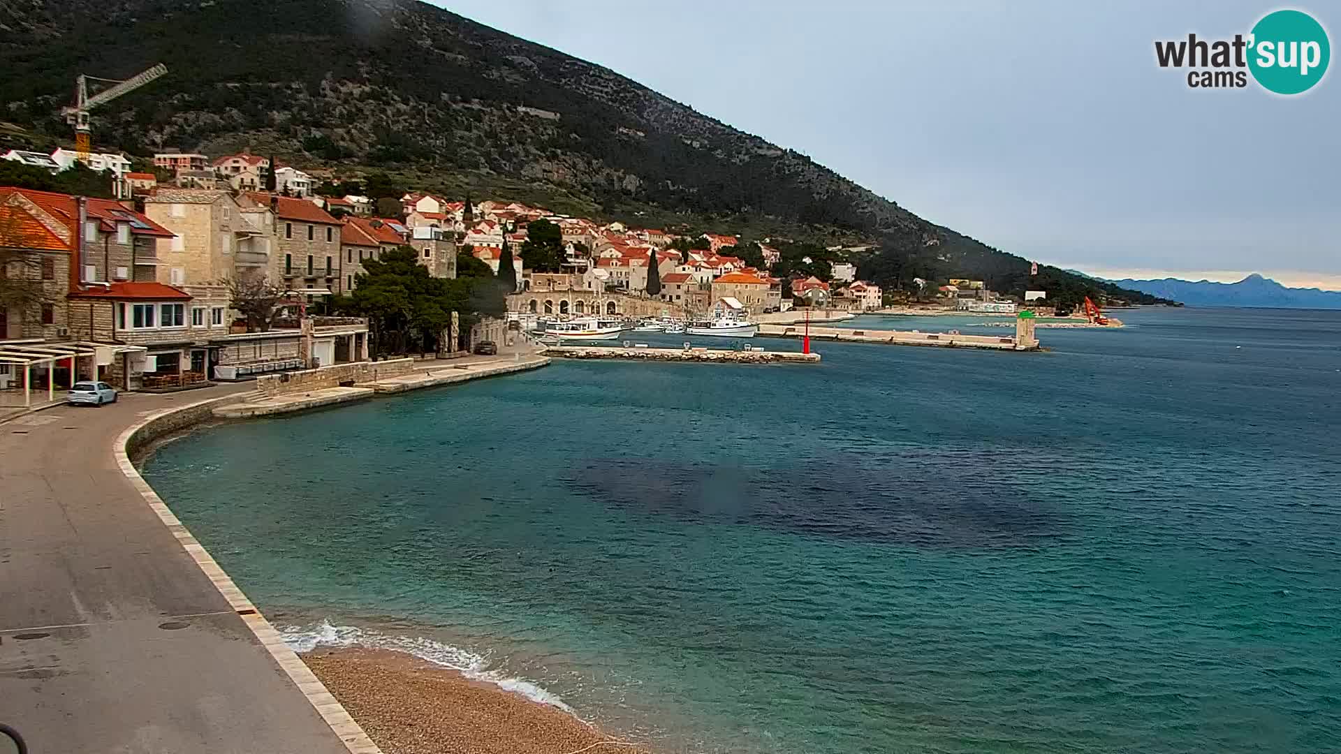 Webcam Bol centre-ville & marina – Vue en direct depuis Bol, île de Brač