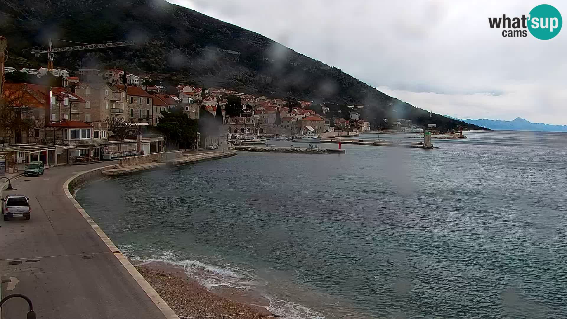 Webcam Bol Centre-Ville & Marina – Vue en direct depuis Bol, île de Brač
