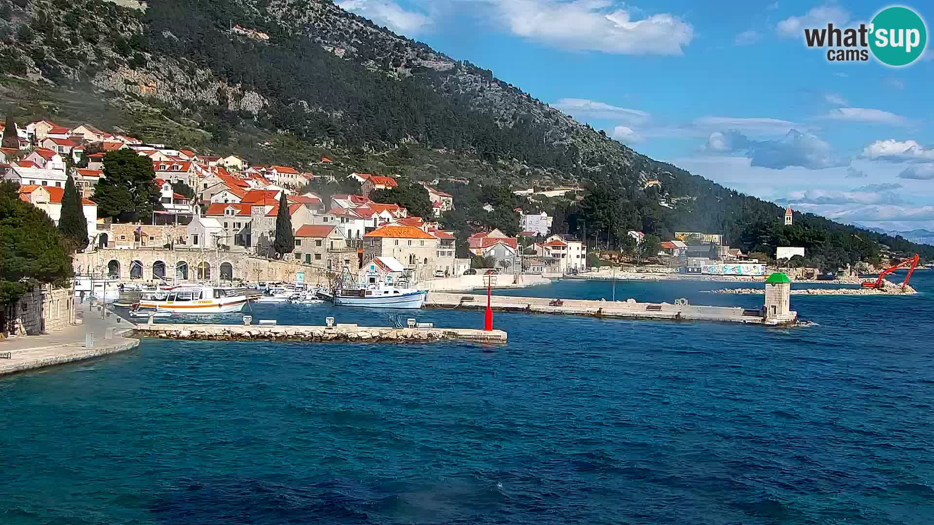 Webcam Bol Centre-Ville & Marina – Vue en direct depuis Bol, île de Brač