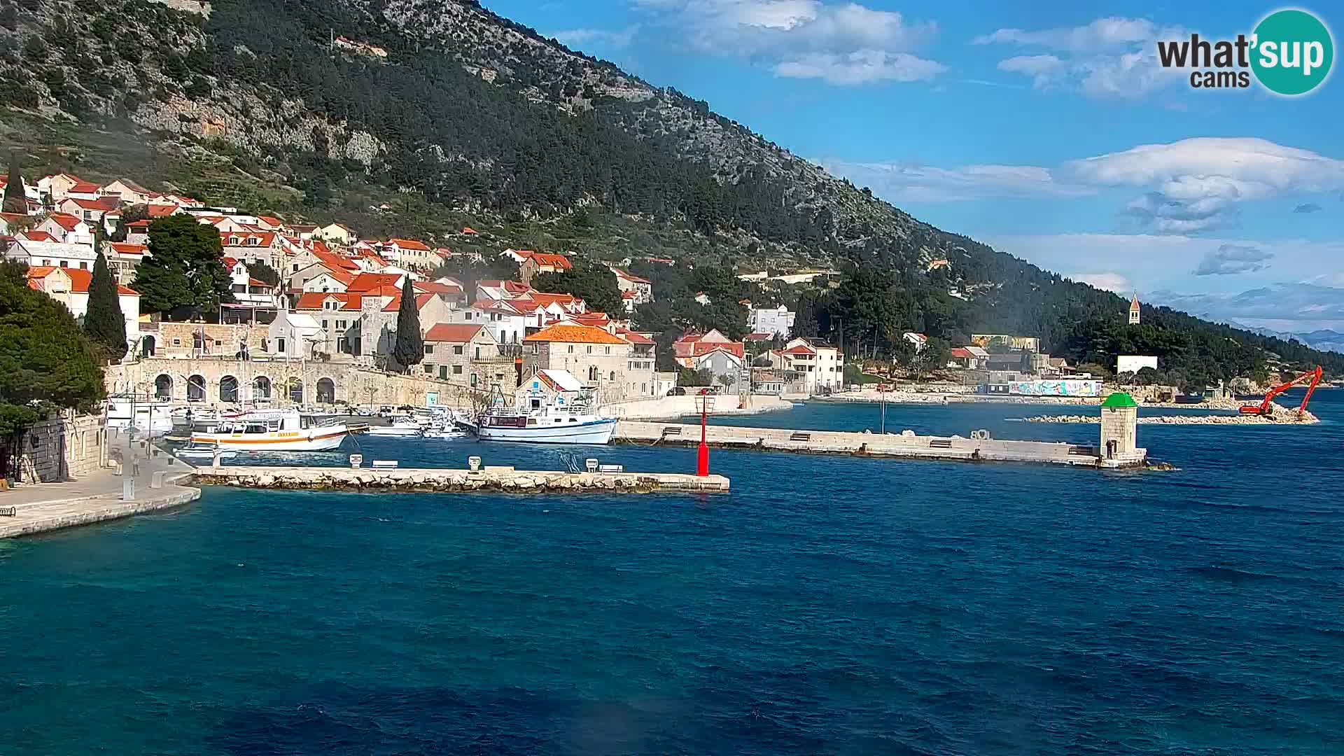 Webcam Bol centre-ville & marina – Vue en direct depuis Bol, île de Brač