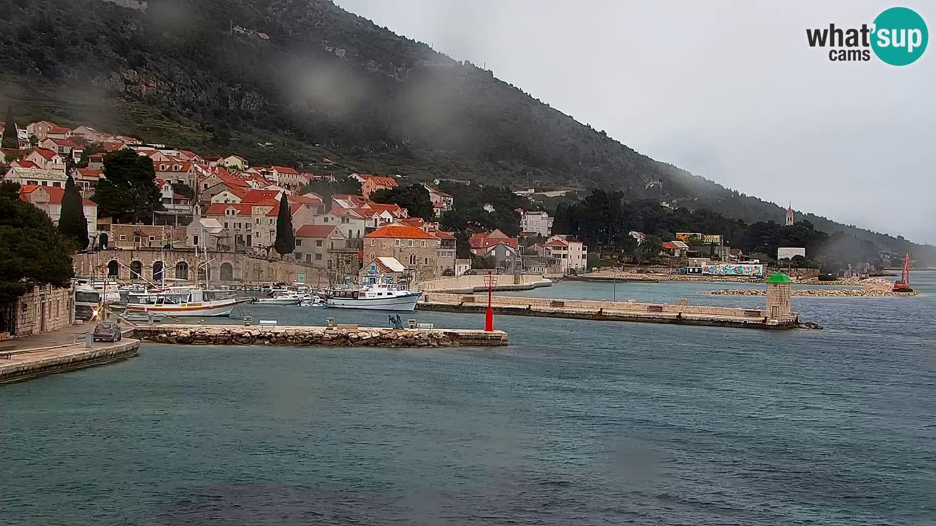 Webcam Bol centre-ville & marina – Vue en direct depuis Bol, île de Brač